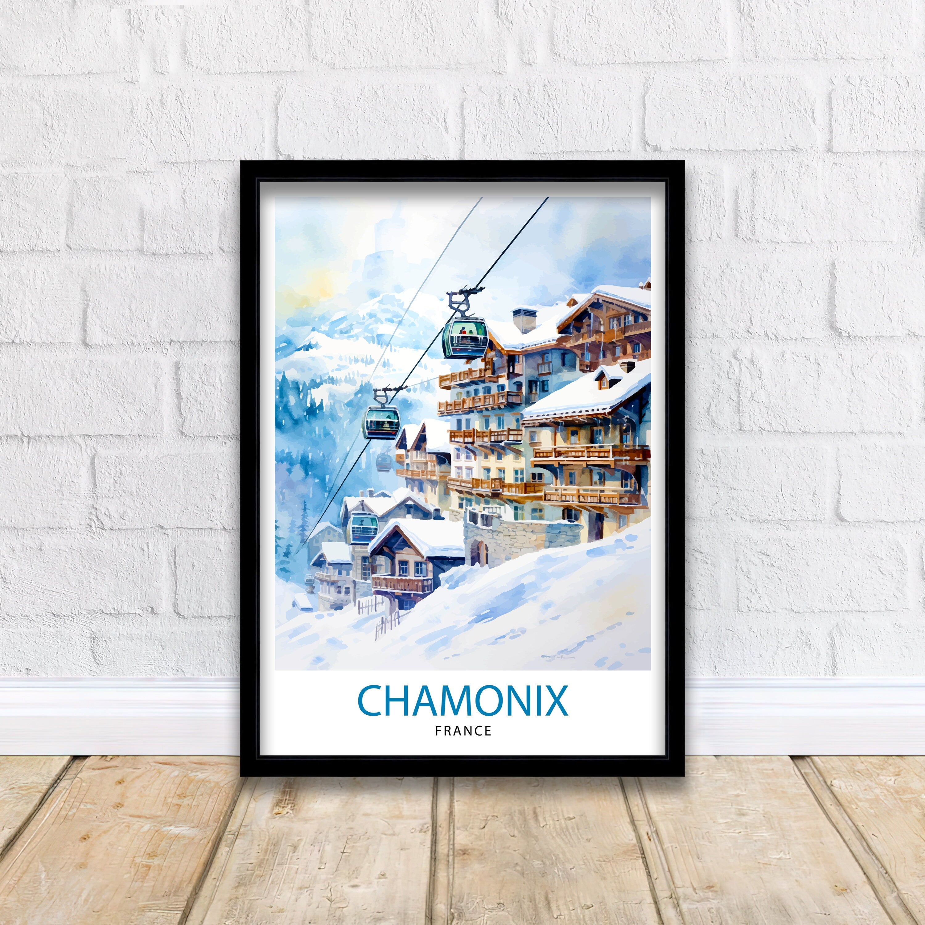 Chamonix France Print Chamonix Decor Chamonix Poster Chamonix Art Chamonix Wall Art Gift for Alpine Lovers Chamonix Home Decor