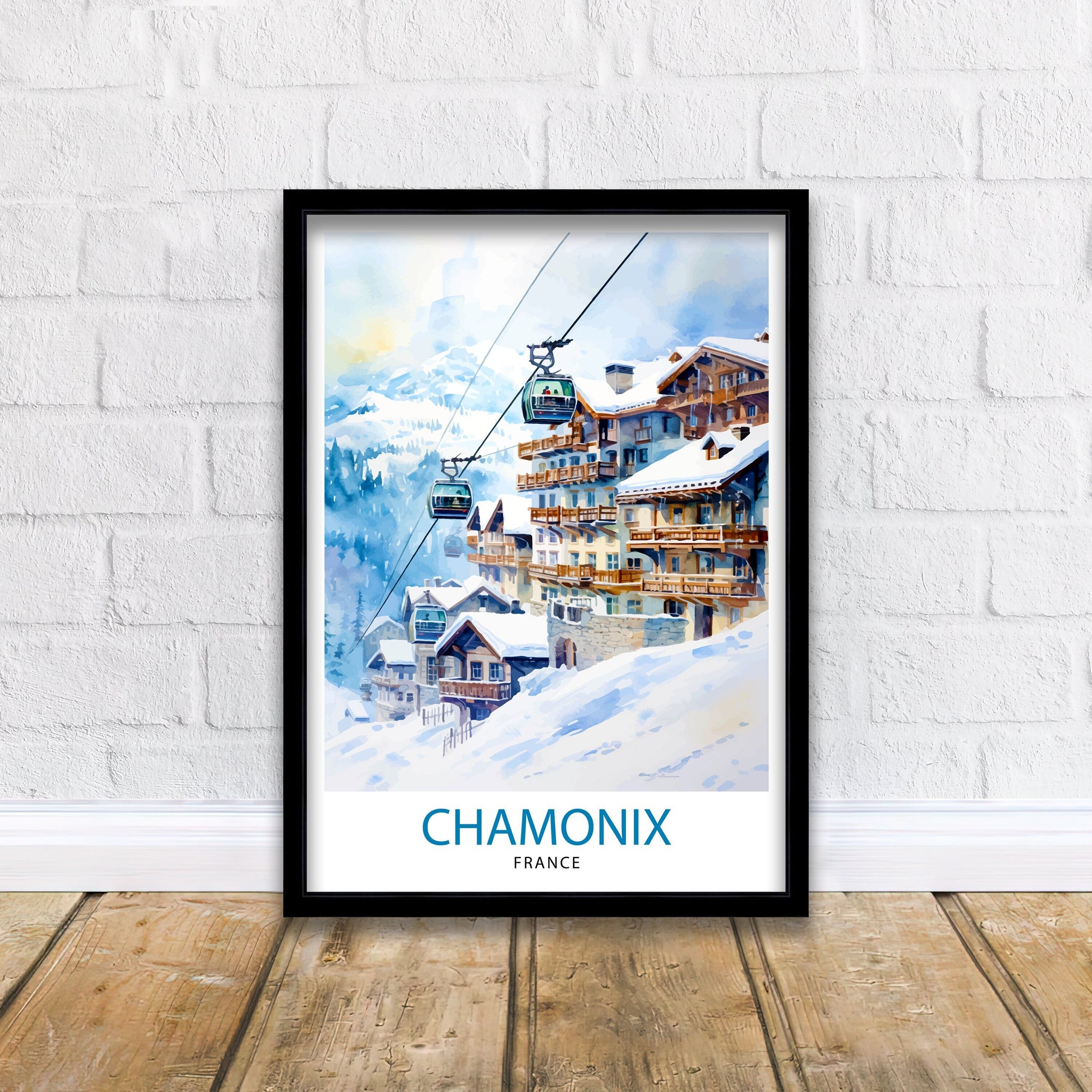 Chamonix France Print Chamonix Decor Chamonix Poster Chamonix Art Chamonix Wall Art Gift for Alpine Lovers Chamonix Home Decor