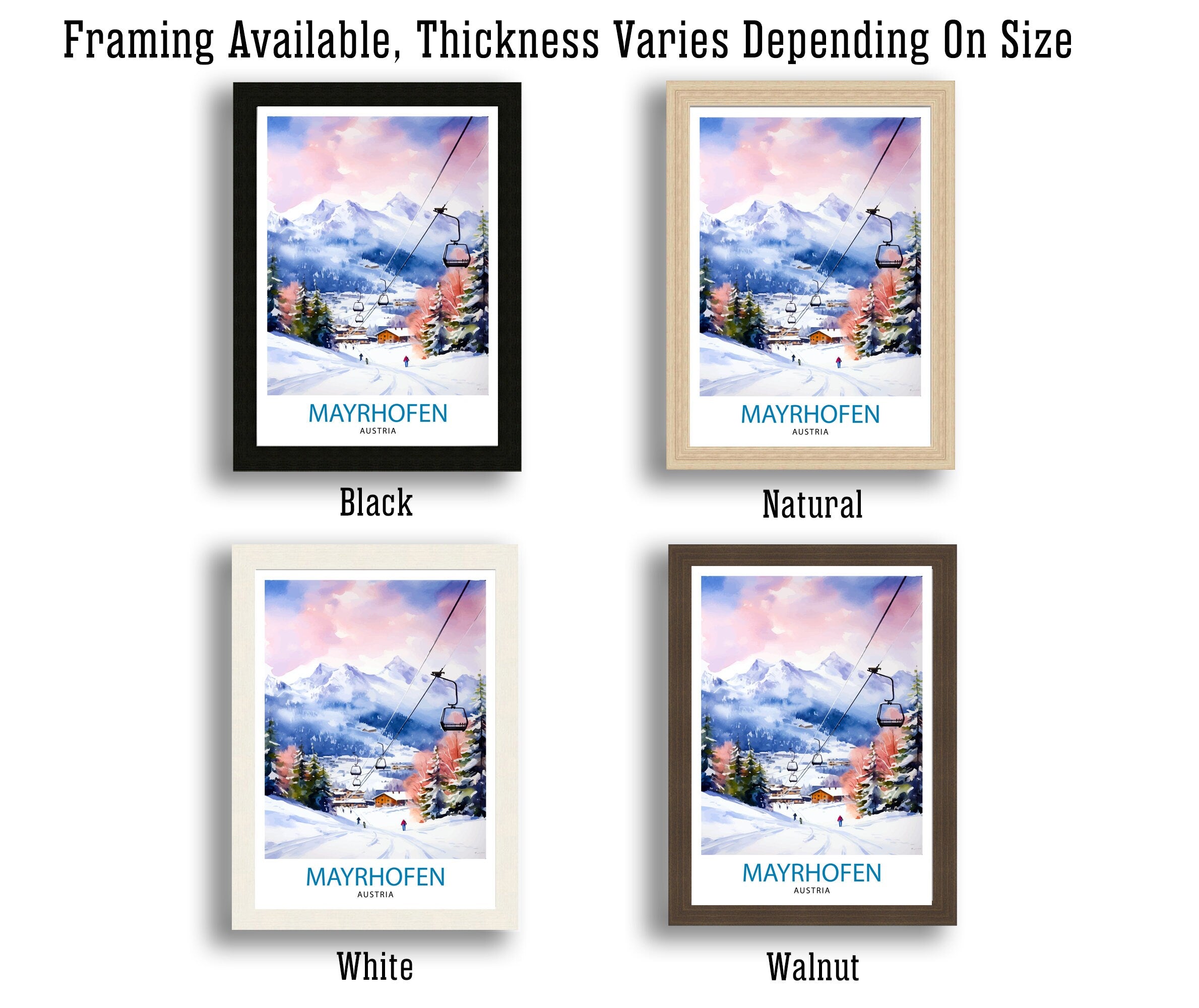 Mayrhofen Austria Print Mayrhofen Decor Mayrhofen Poster Mayrhofen Art Mayrhofen Wall Art Gift for Alpine Fans Mayrhofen Home Decor