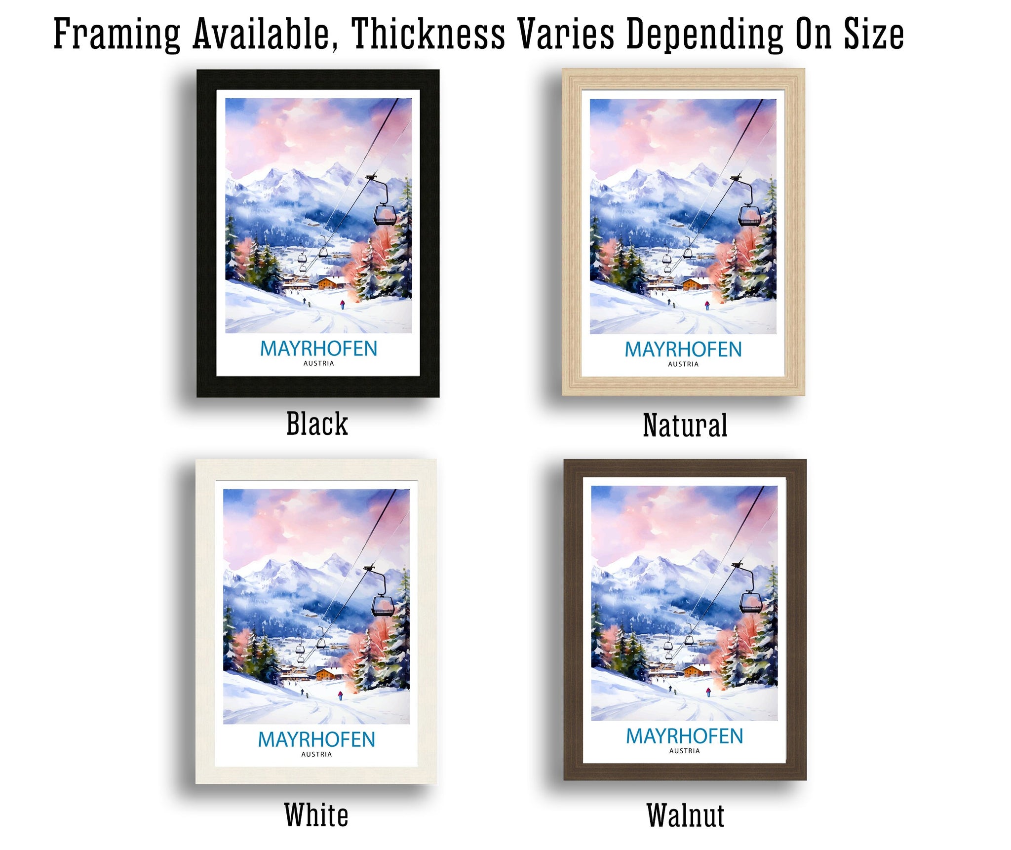 Mayrhofen Austria Print Mayrhofen Decor Mayrhofen Poster Mayrhofen Art Mayrhofen Wall Art Gift for Alpine Fans Mayrhofen Home Decor