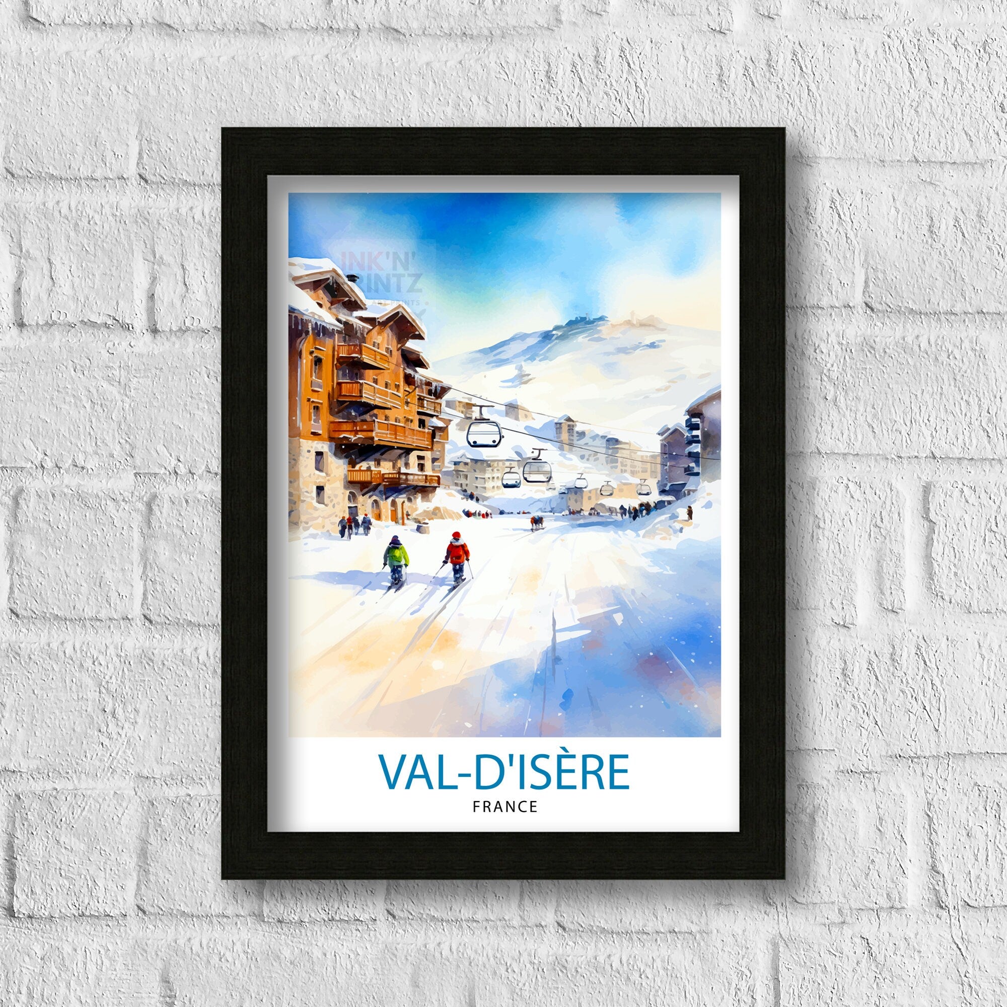 Val-d'Isère France Print Val-d'Isère Decor Val-d'Isère Poster Val-d'Isère Art Val-d'Isère Wall Art Gift for Ski Buffs Val-d'Isère Home Decor