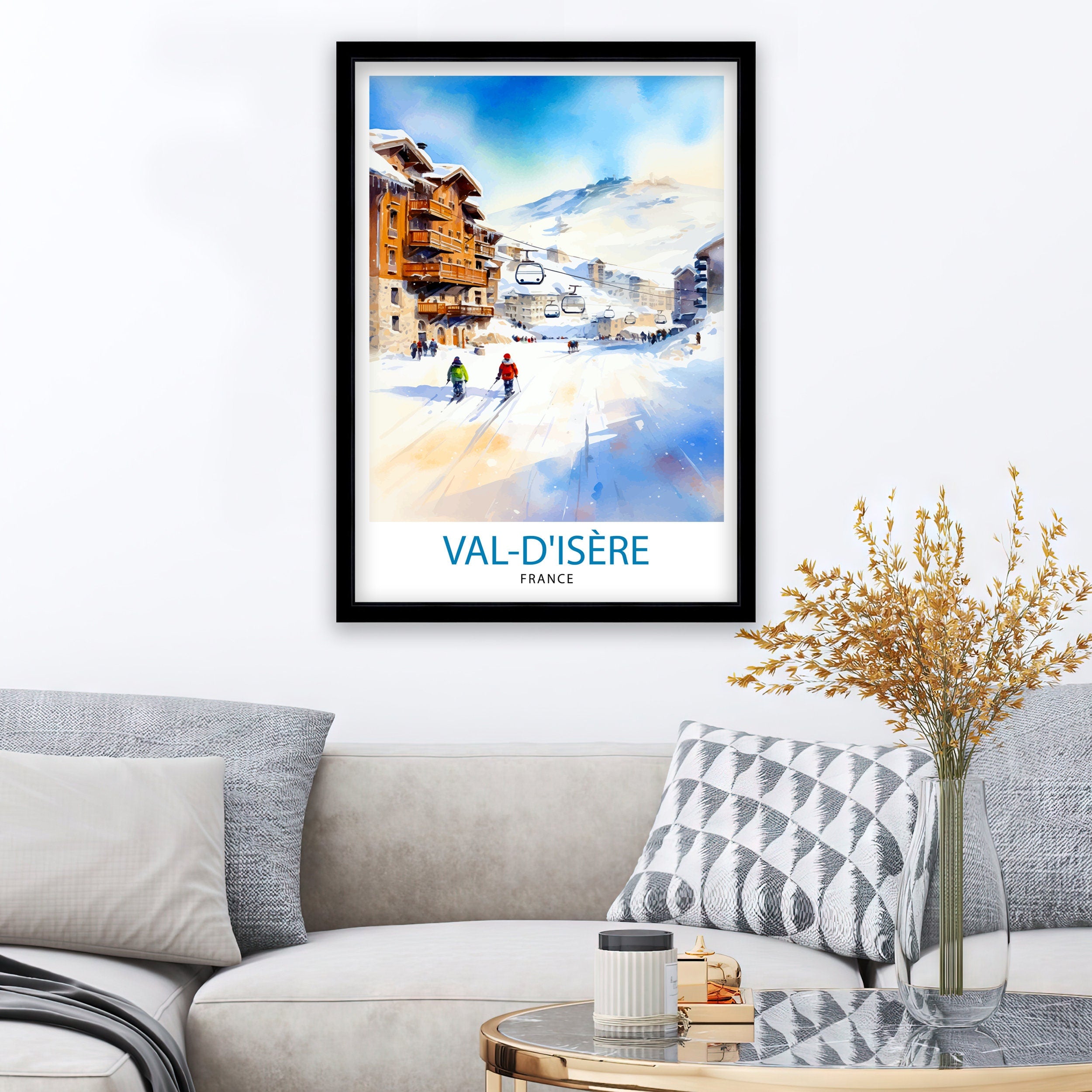 Val-d'Isère France Print Val-d'Isère Decor Val-d'Isère Poster Val-d'Isère Art Val-d'Isère Wall Art Gift for Ski Buffs Val-d'Isère Home Decor