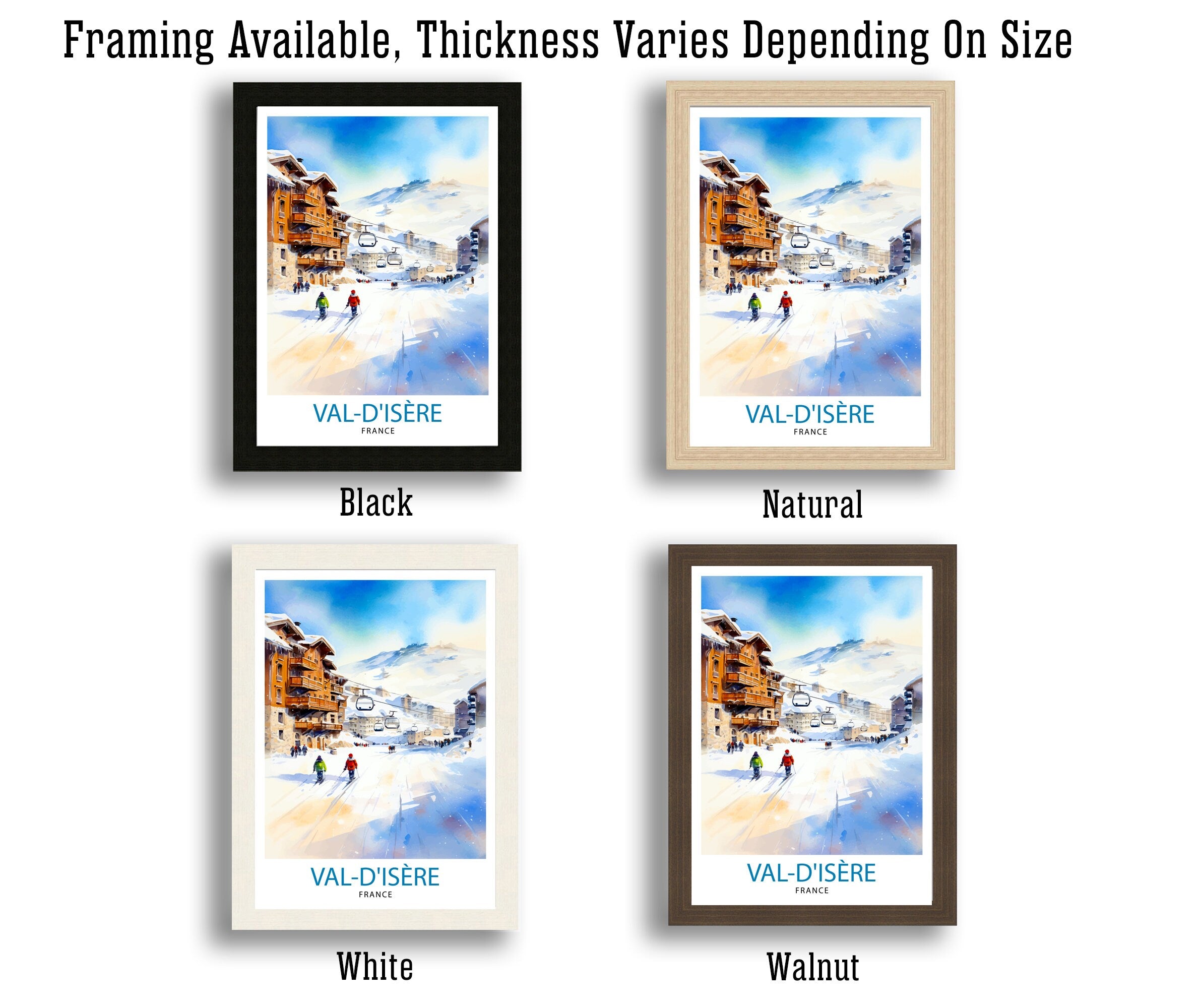 Val-d'Isère France Print Val-d'Isère Decor Val-d'Isère Poster Val-d'Isère Art Val-d'Isère Wall Art Gift for Ski Buffs Val-d'Isère Home Decor