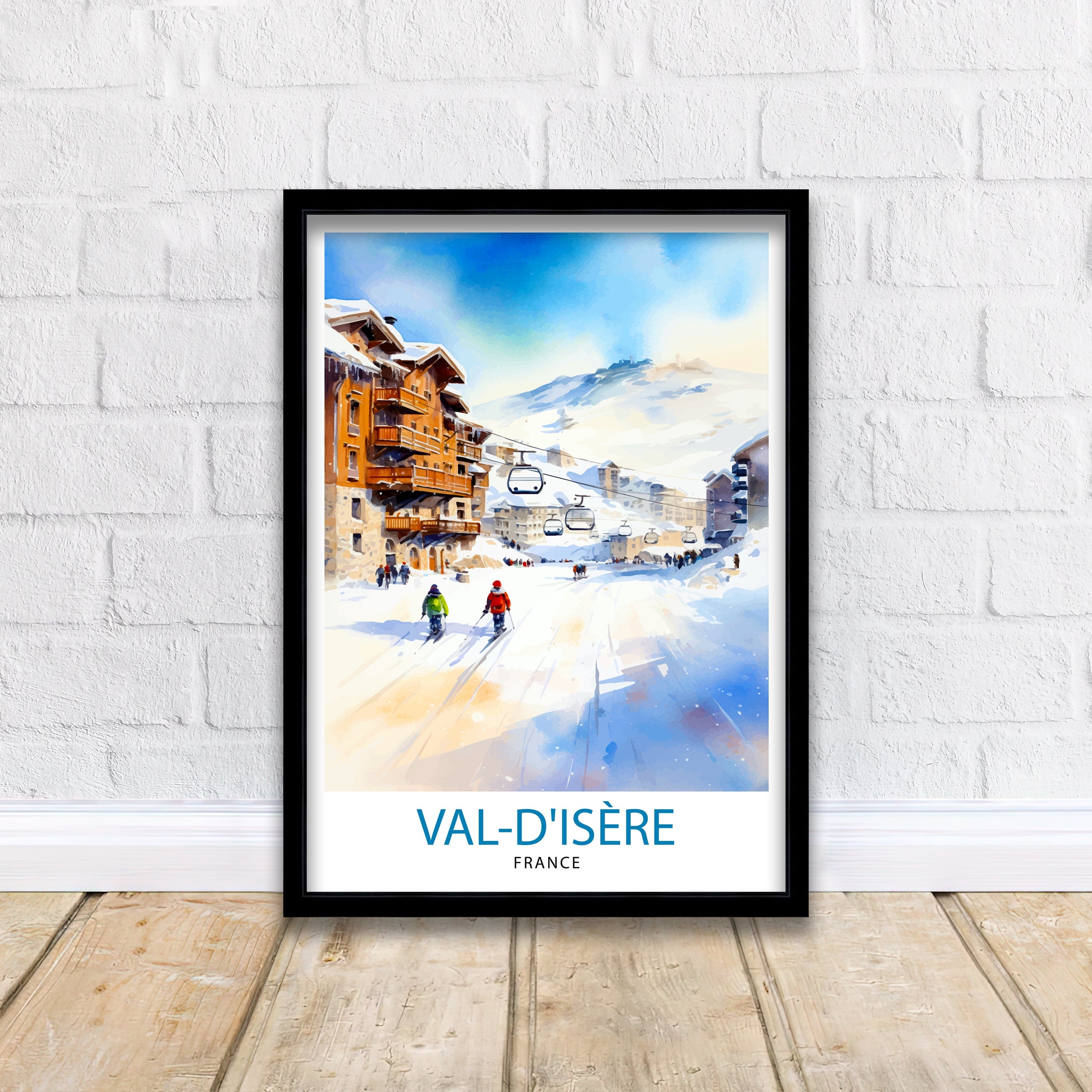 Val-d'Isère France Print Val-d'Isère Decor Val-d'Isère Poster Val-d'Isère Art Val-d'Isère Wall Art Gift for Ski Buffs Val-d'Isère Home Decor