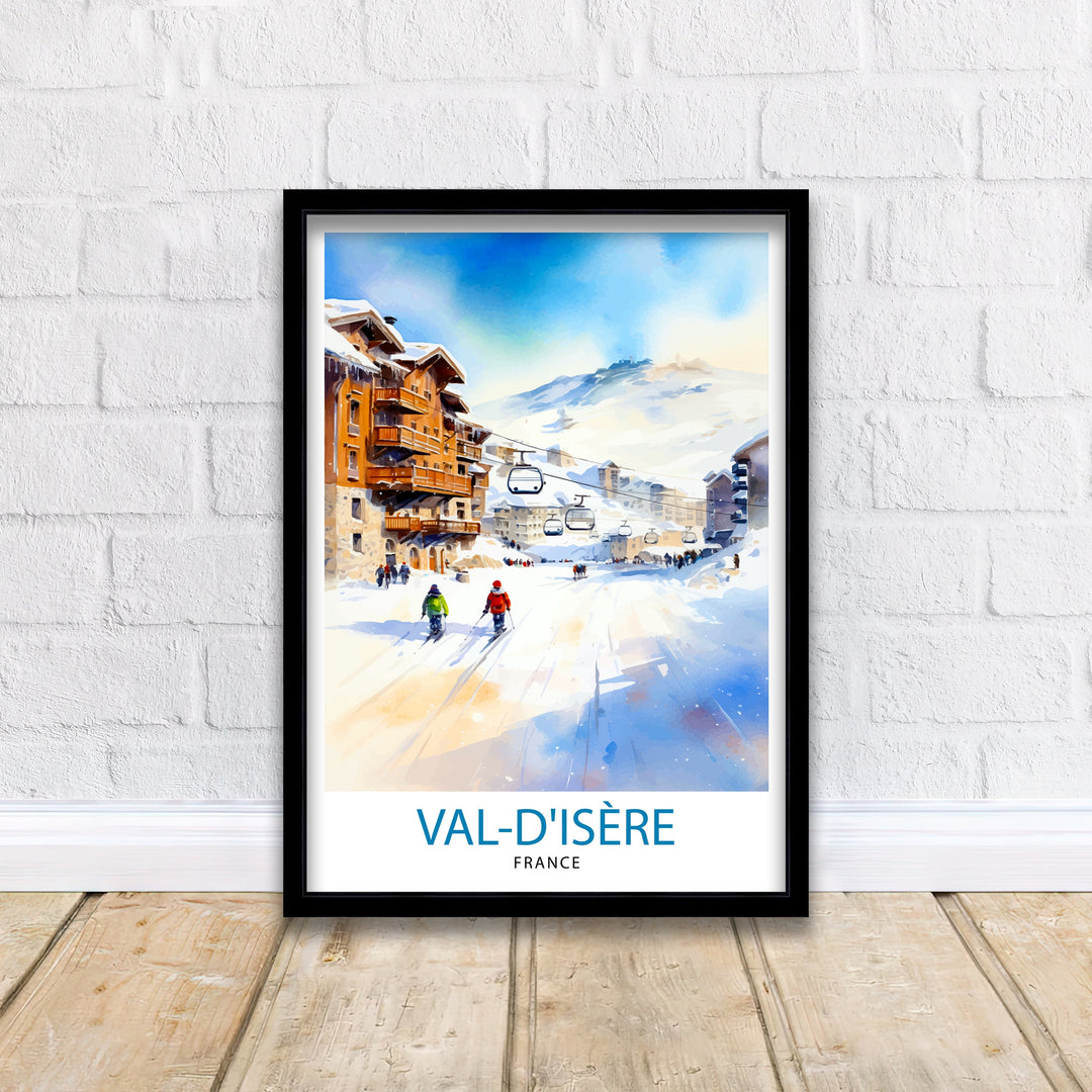 Val-d'Isère France Poster Val-d'Isère Decor Val-d'Isère Poster Val-d'Isère Art Val-d'Isère Wall Art Gift for Ski Buffs Val-d'Isère Home Decor