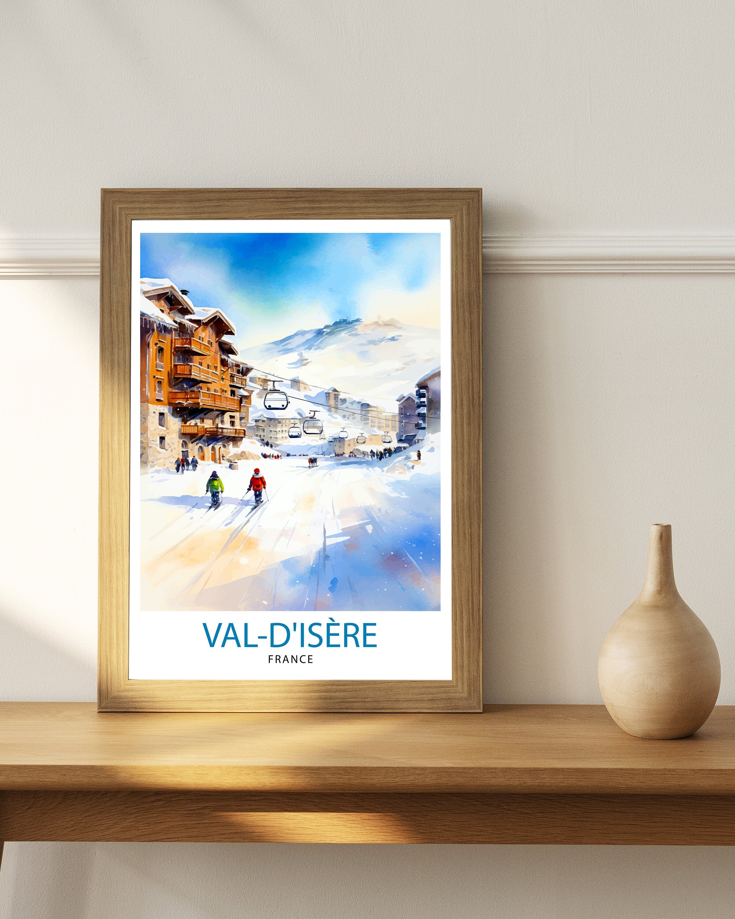 Val-d'Isère France Print Val-d'Isère Decor Val-d'Isère Poster Val-d'Isère Art Val-d'Isère Wall Art Gift for Ski Buffs Val-d'Isère Home Decor