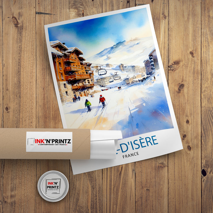 Val-d'Isère France Poster Val-d'Isère Decor Val-d'Isère Poster Val-d'Isère Art Val-d'Isère Wall Art Gift for Ski Buffs Val-d'Isère Home Decor