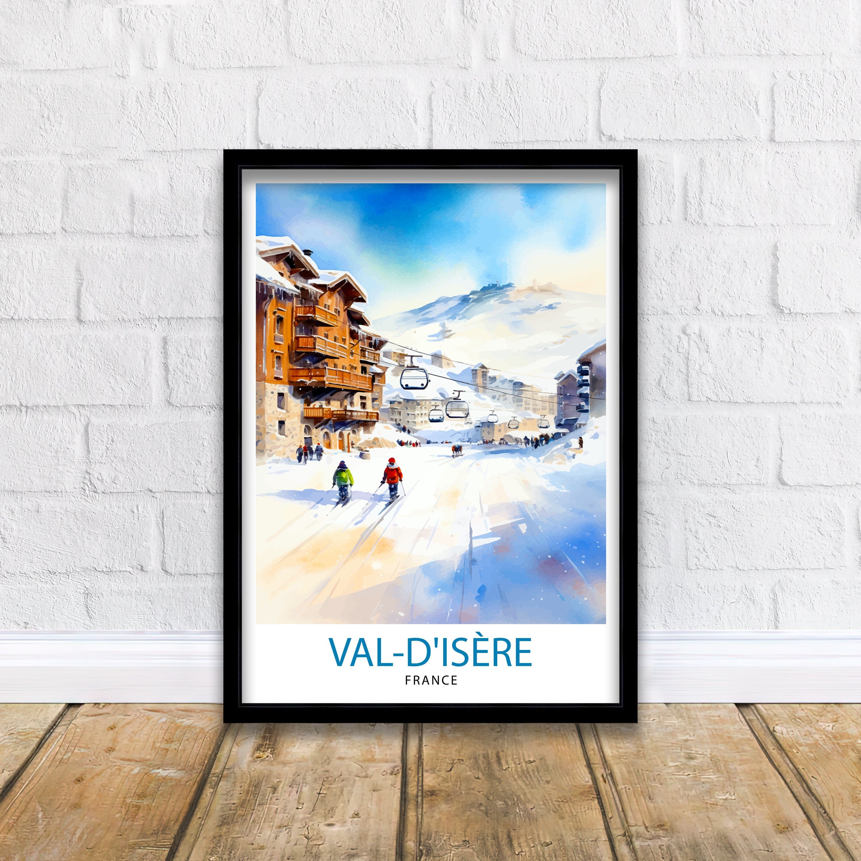 Val-d'Isère France Print Val-d'Isère Decor Val-d'Isère Poster Val-d'Isère Art Val-d'Isère Wall Art Gift for Ski Buffs Val-d'Isère Home Decor