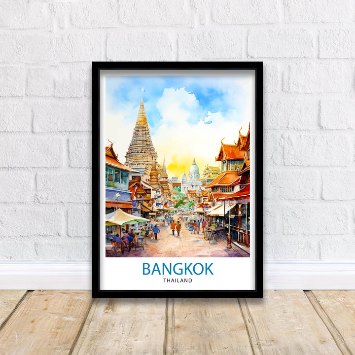 Bangkok Thailand Travel Poster Bangkok