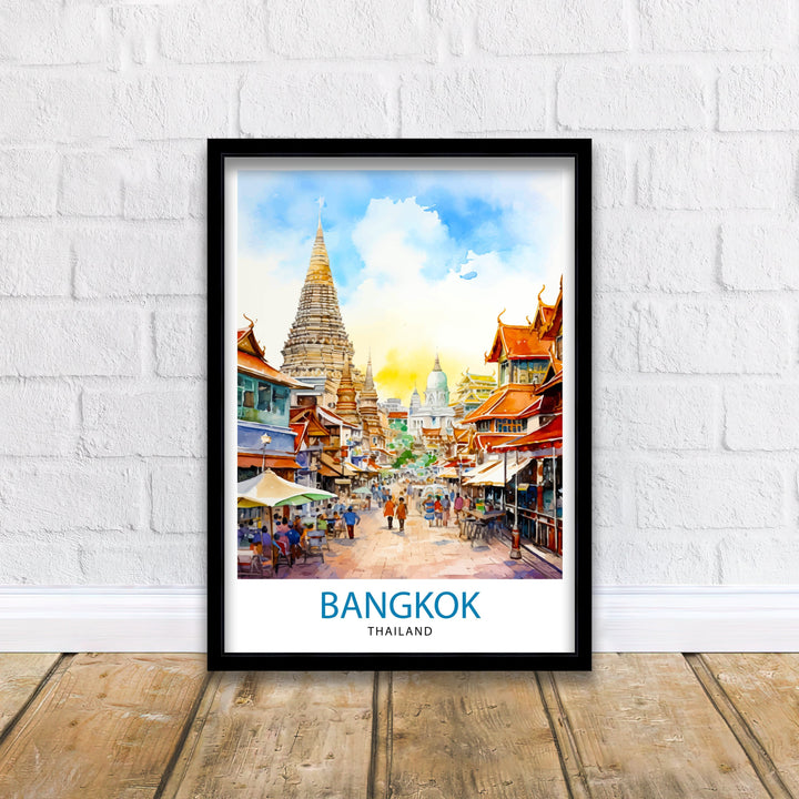 Bangkok Thailand Travel Poster Bangkok