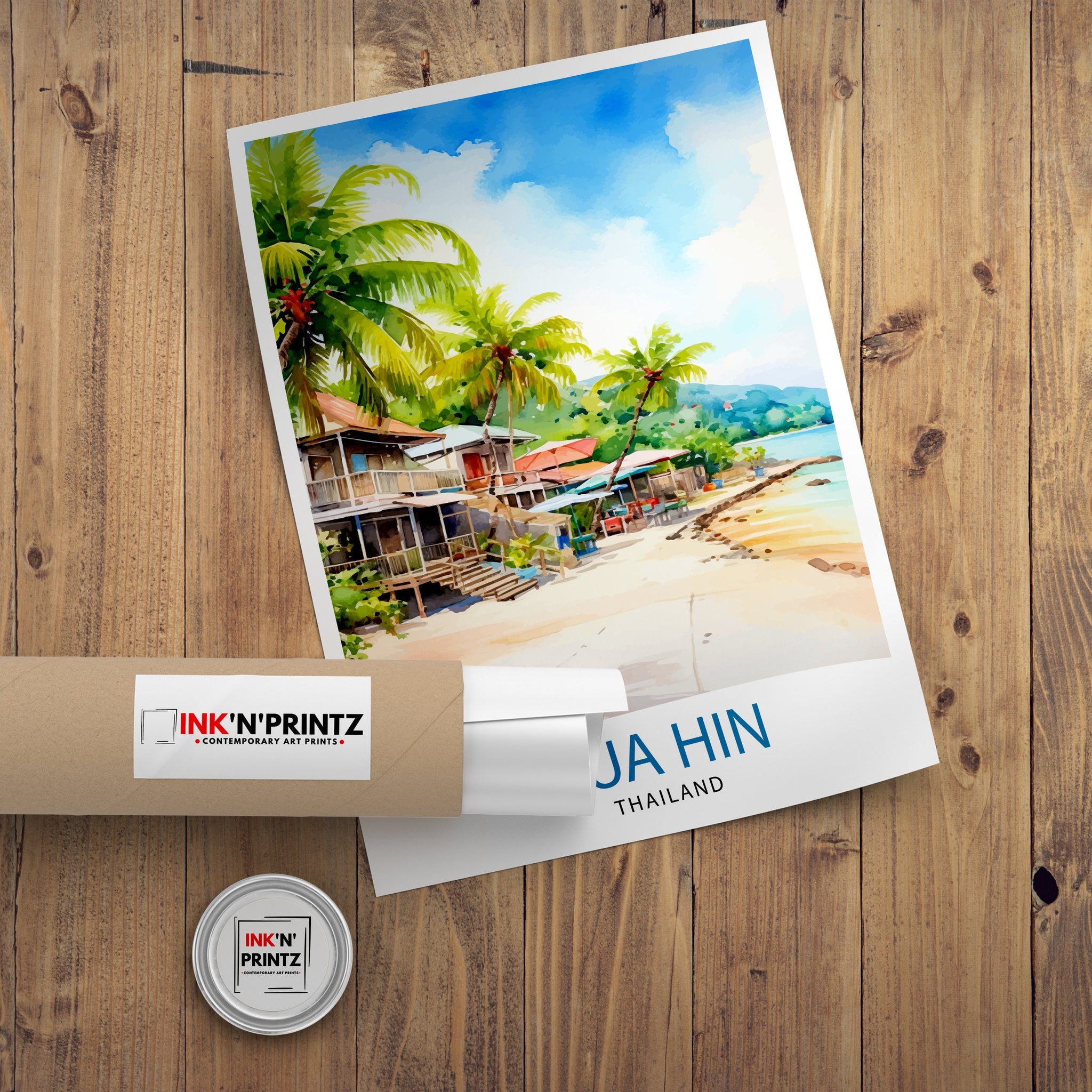Hua Hin Thailand Travel Print Hua Hin Wall Decor Hua Hin Poster Thailand Travel Prints Hua Hin Art Print Hua Hin Illustration Hua Hin Wall