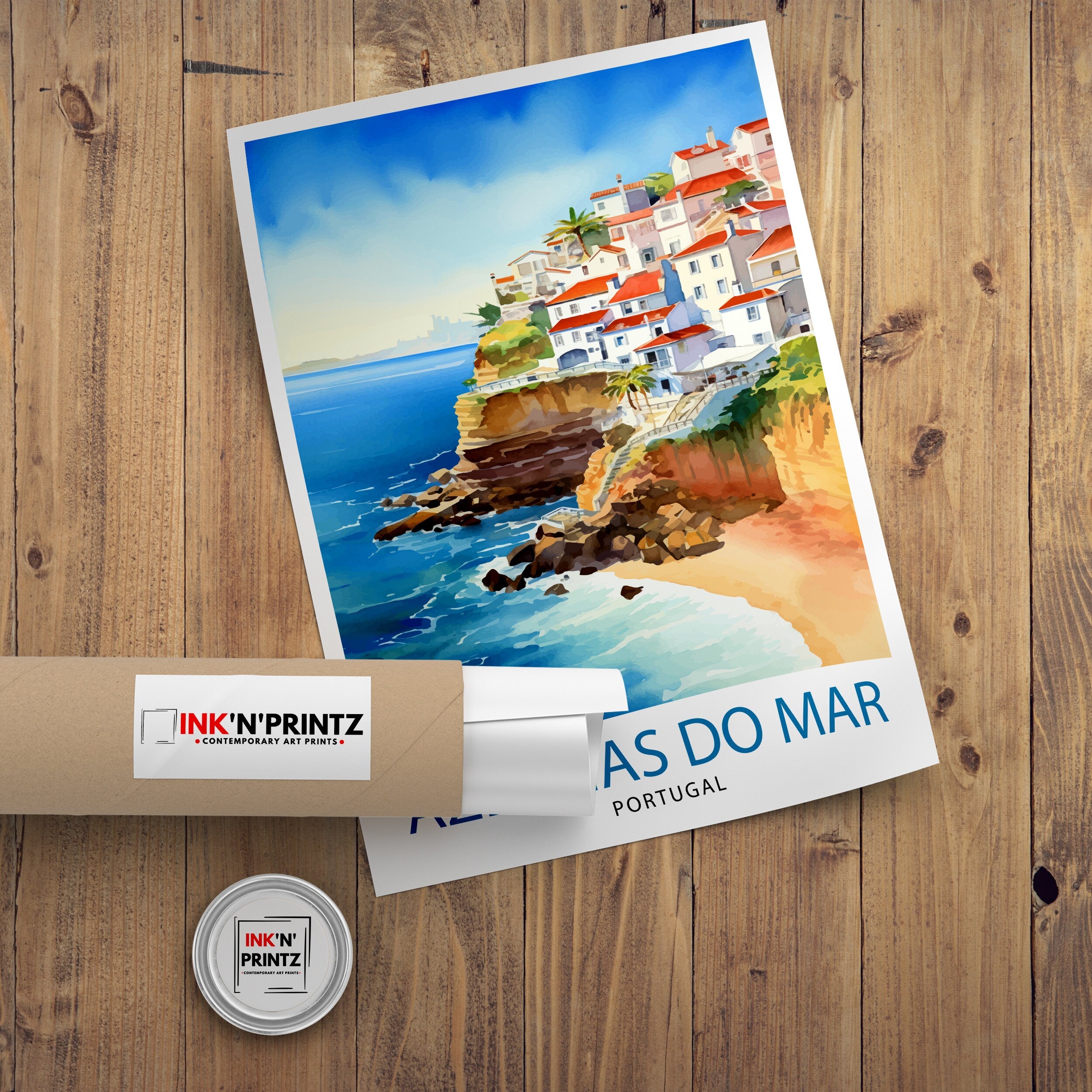 Azenhas do Mar Portugal Print Azenhas Decor Azenhas Poster Azenhas Art Azenhas Wall Art Gift for Coastal Lovers Azenhas Home Decor