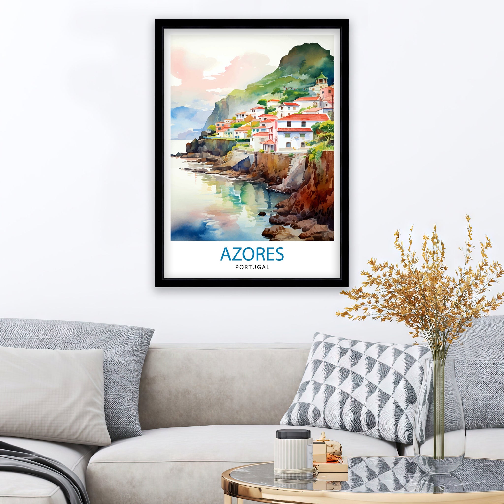 Azores Portugal Print Azores Decor Azores Poster Azores Art Azores Wall Art Gift for Nature Enthusiasts Azores Home Decor