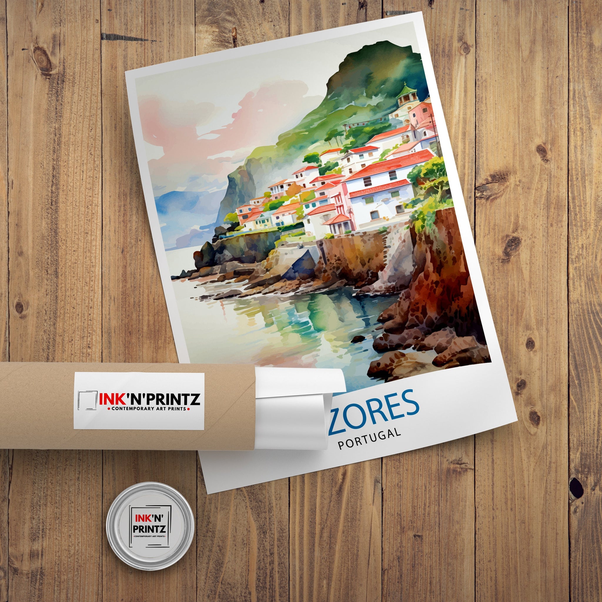 Azores Portugal Print Azores Decor Azores Poster Azores Art Azores Wall Art Gift for Nature Enthusiasts Azores Home Decor