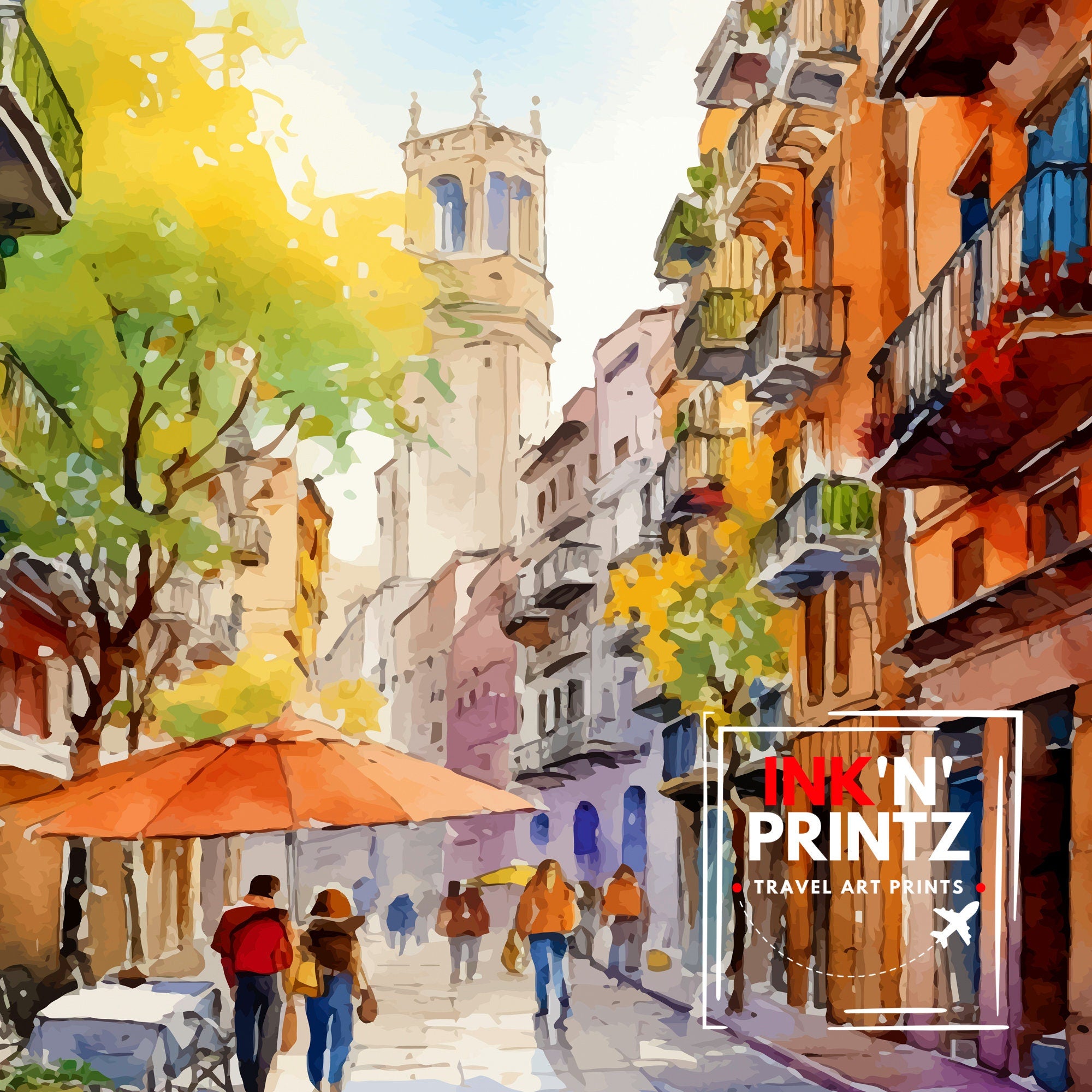 Barcelona Spain Travel Print Barcelona Wall Decor Barcelona Poster Spain Travel Prints Barcelona Art Print Barcelona
