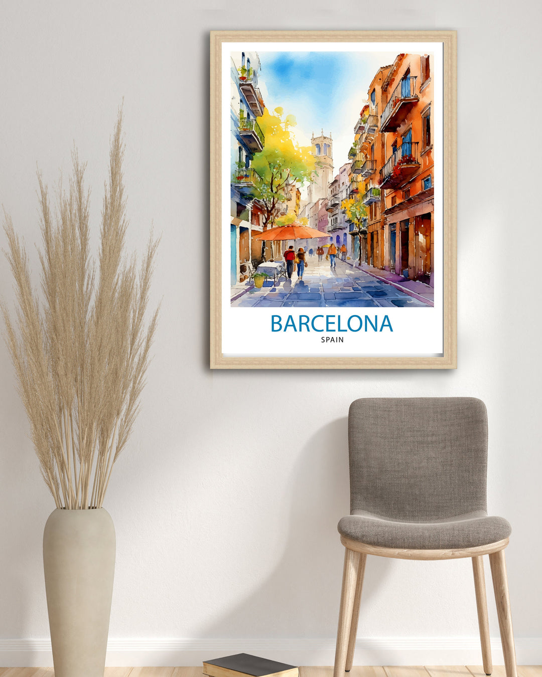 Barcelona Spain Travel Poster Barcelona