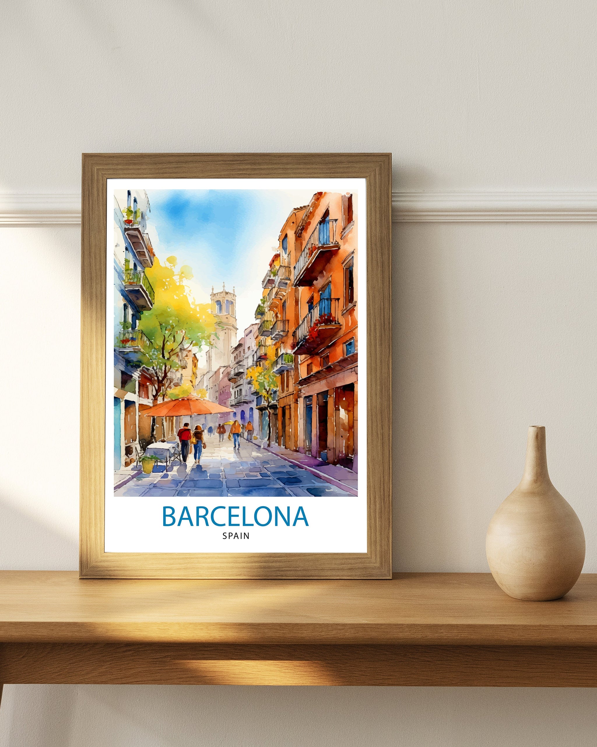 Barcelona Spain Travel Print Barcelona Wall Decor Barcelona Poster Spain Travel Prints Barcelona Art Print Barcelona