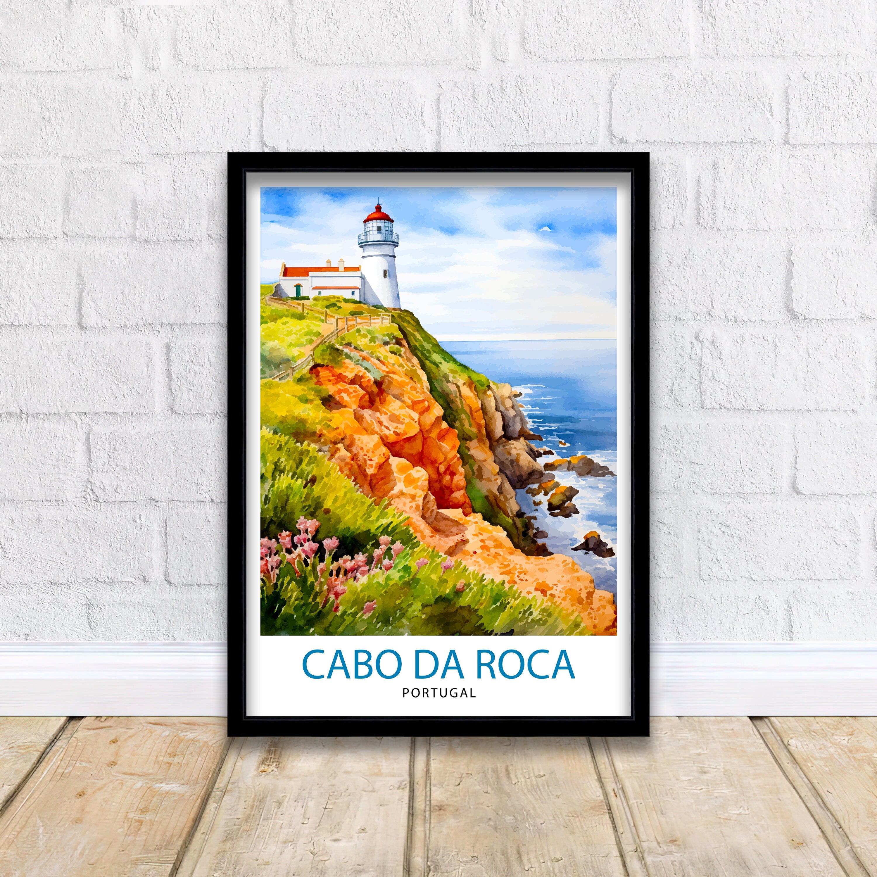 Cabo da Roca Portugal Print Cabo Decor Cabo Poster Cabo Art Cabo Wall Art Gift for Adventure Lovers Cabo Home Decor