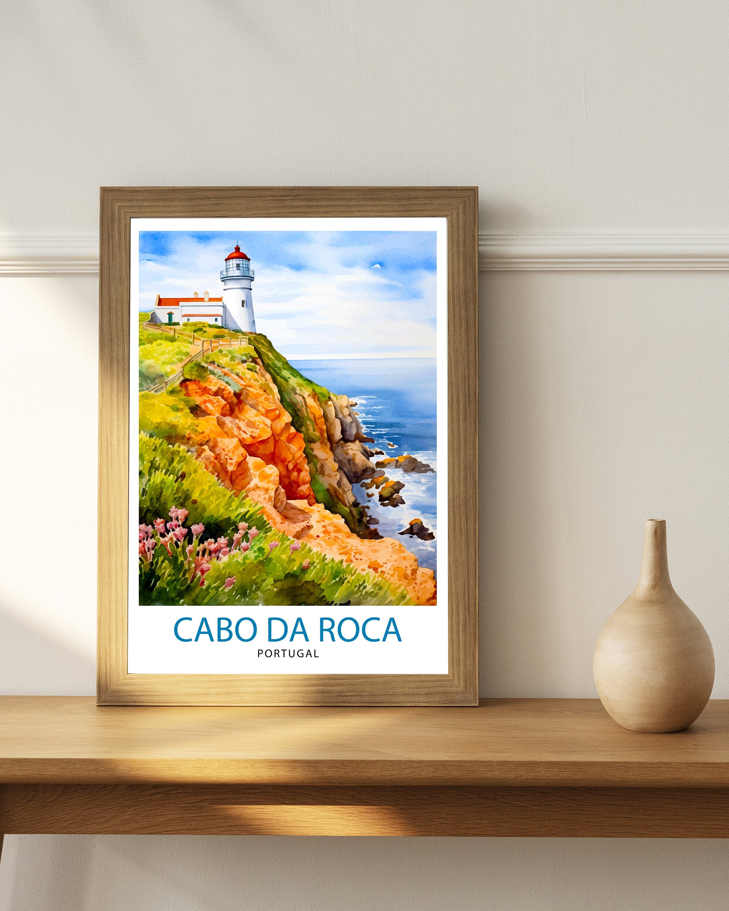Cabo da Roca Portugal Print Cabo Decor Cabo Poster Cabo Art Cabo Wall Art Gift for Adventure Lovers Cabo Home Decor