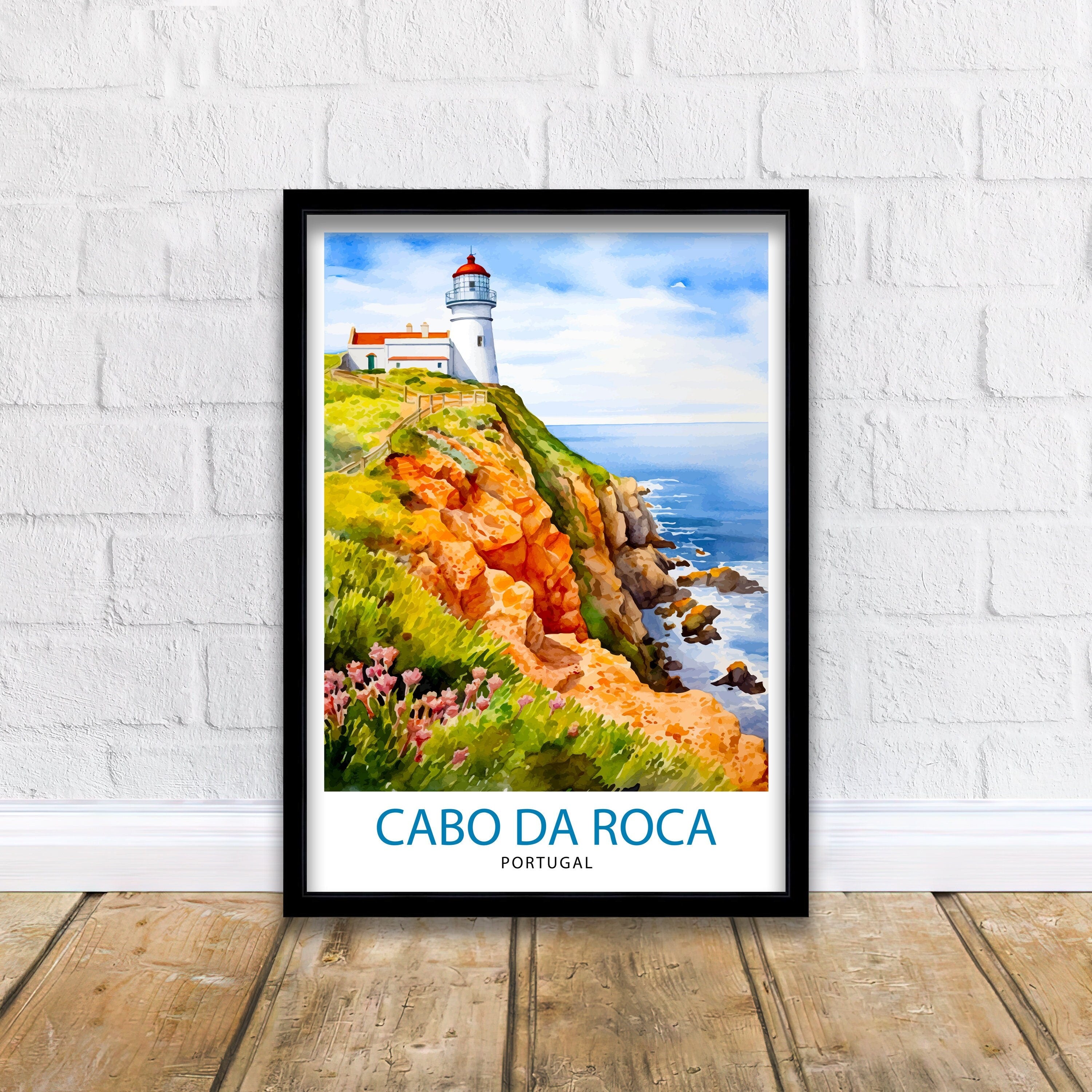 Cabo da Roca Portugal Print Cabo Decor Cabo Poster Cabo Art Cabo Wall Art Gift for Adventure Lovers Cabo Home Decor