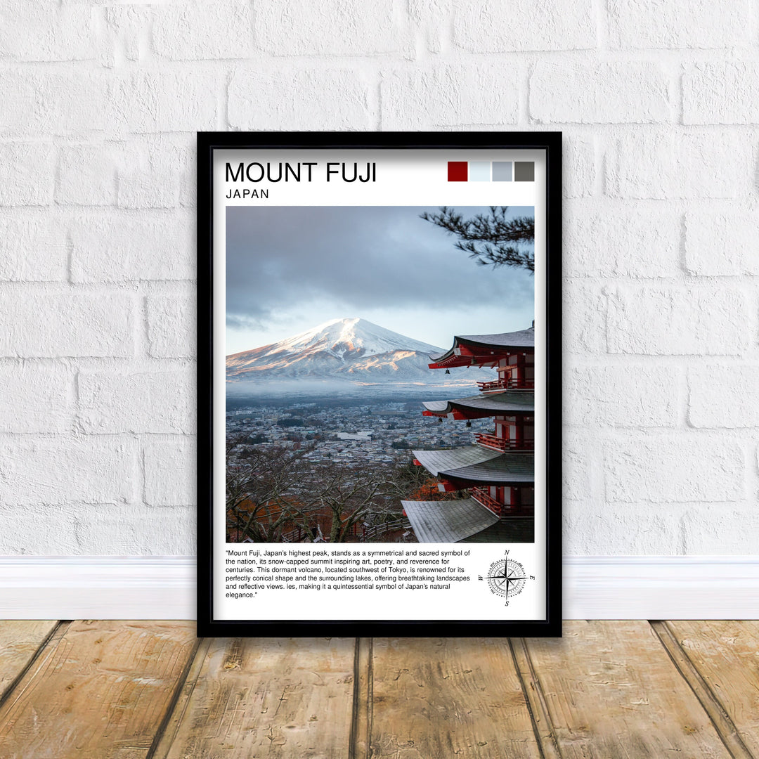 Mount Fuji Travel Poster Japan