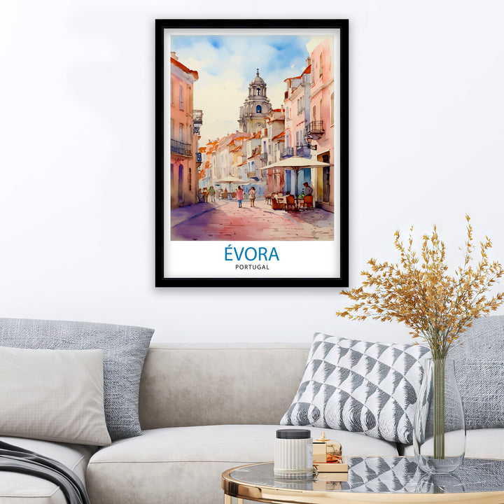 Evora Portugal Travel Poster Evora