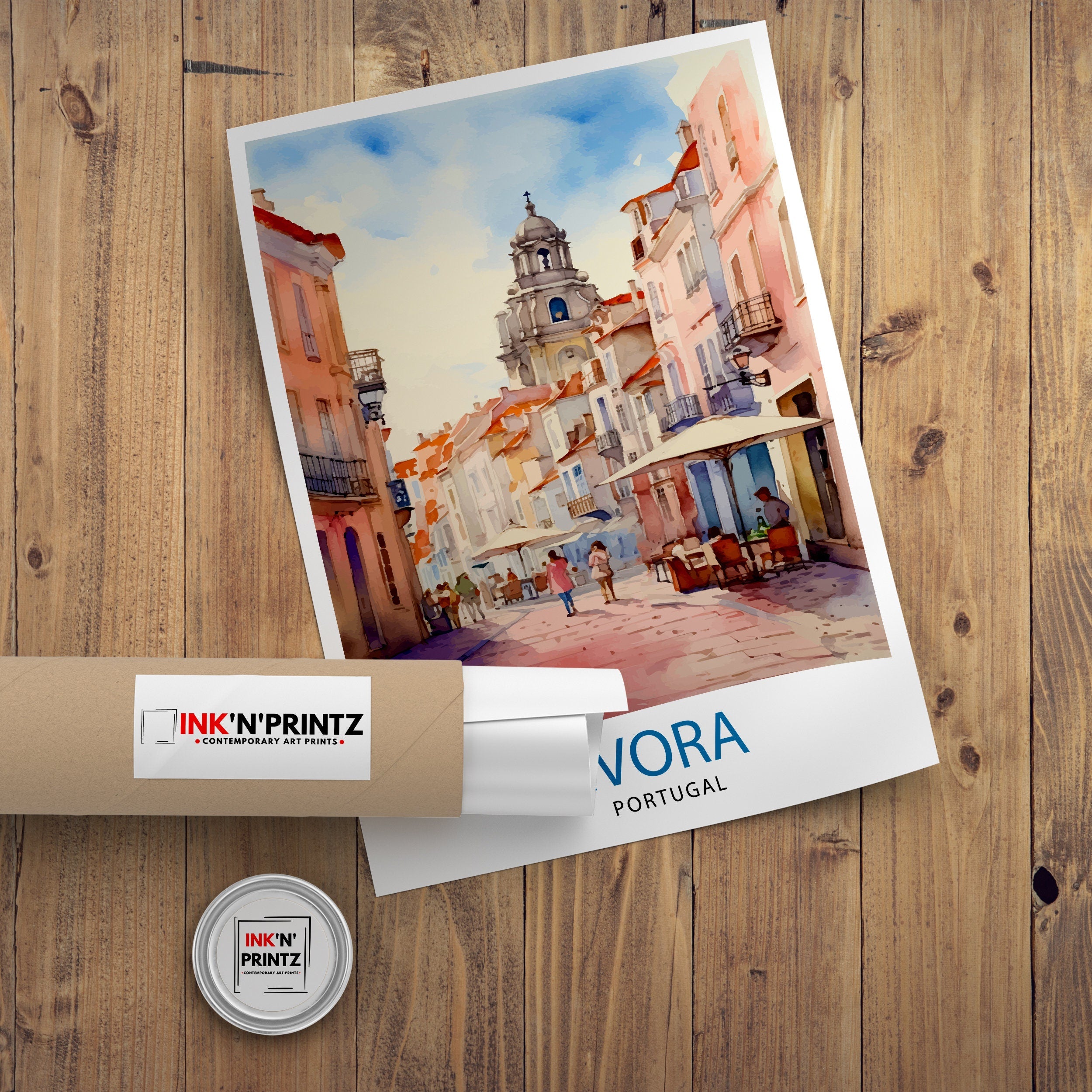 Evora Portugal Travel Print Evora Wall Decor Evora Poster Portugal Travel Prints Evora Art Print Evora Illustration Evora Wall Art