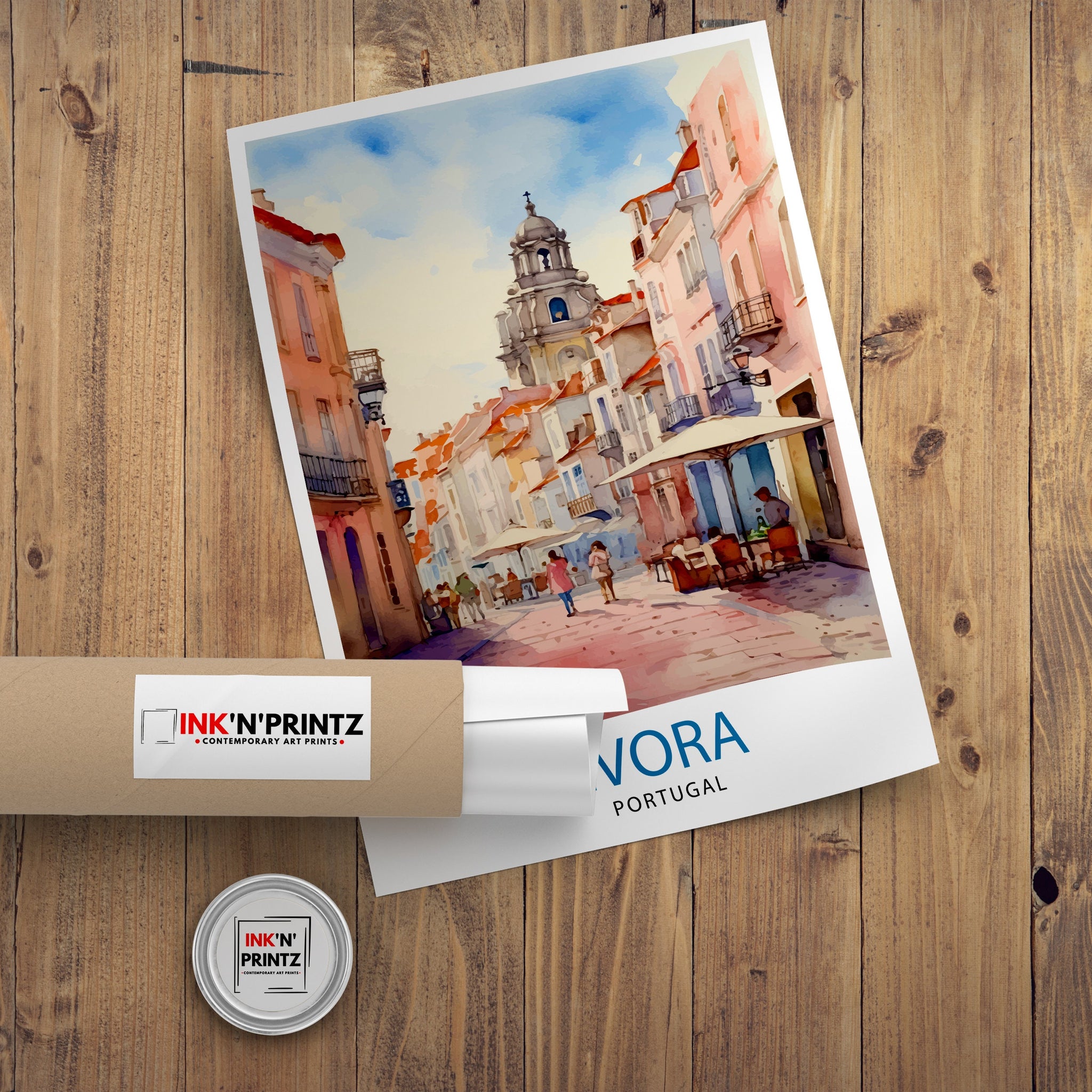 Evora Portugal Travel Print Evora Wall Decor Evora Poster Portugal Travel Prints Evora Art Print Evora Illustration Evora Wall Art