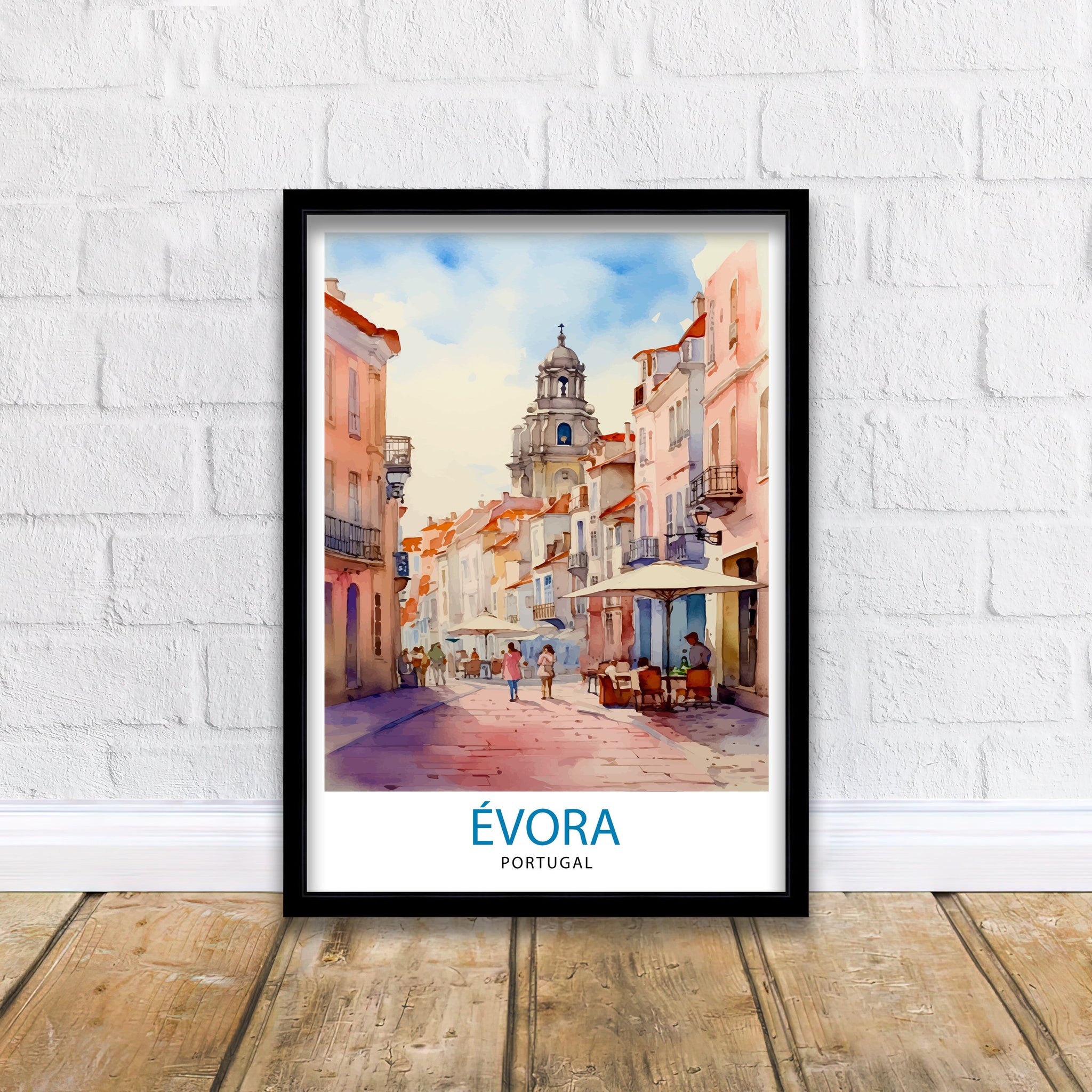 Evora Portugal Travel Print Evora Wall Decor Evora Poster Portugal Travel Prints Evora Art Print Evora Illustration Evora Wall Art