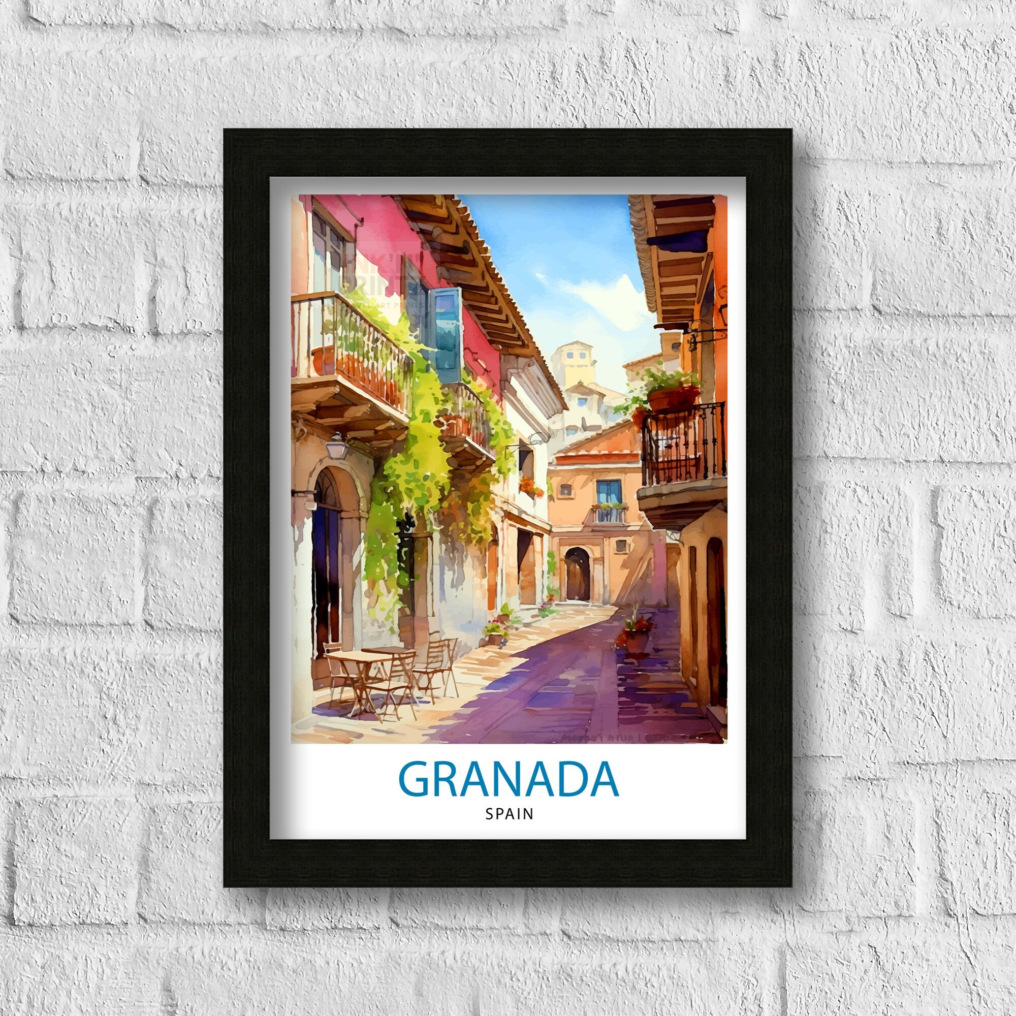 Granada Spain Travel Print Granada Wall Art Spain Travel Poster Granada Home Decor Granada Spain Illustration Travel Prints
