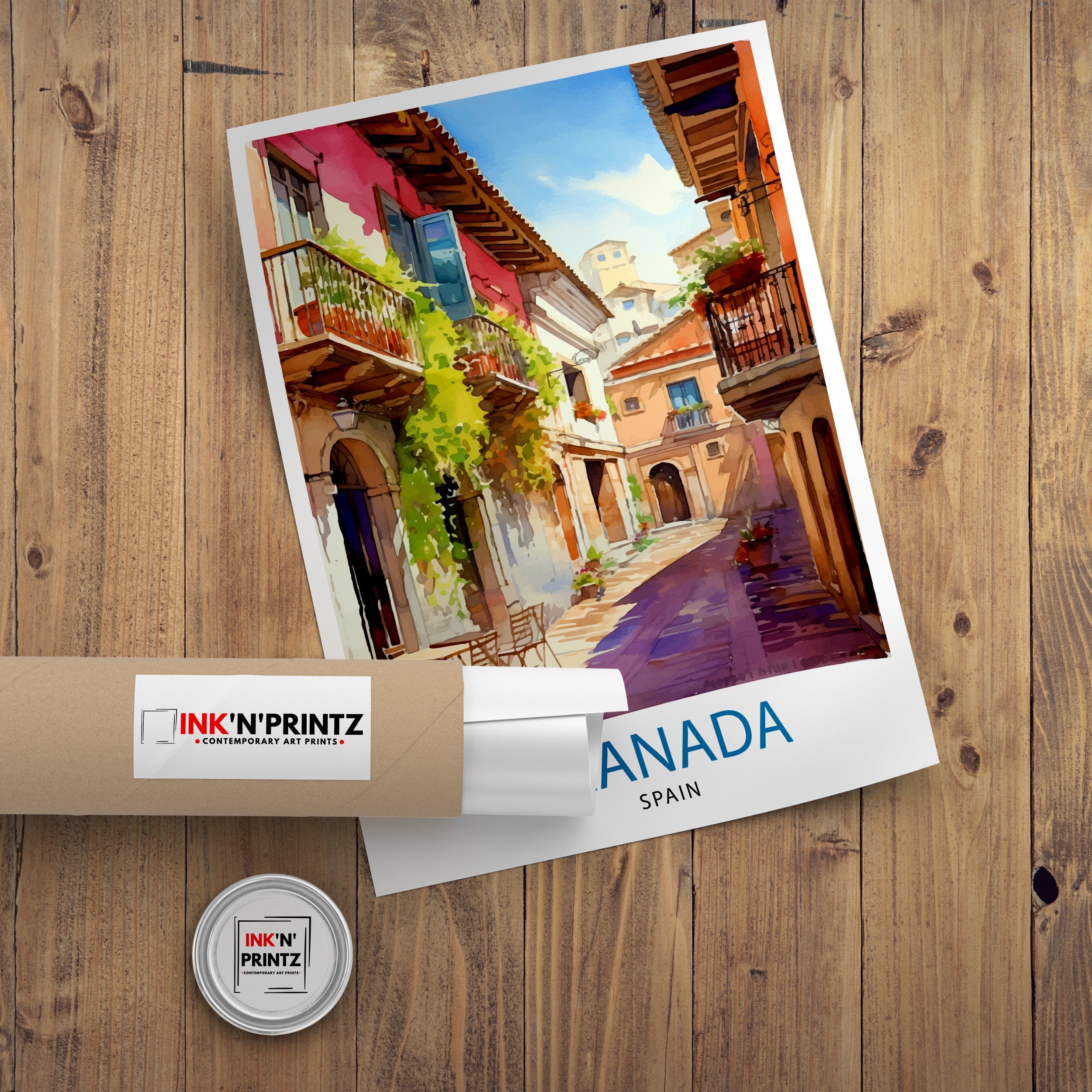 Granada Spain Travel Print Granada Wall Art Spain Travel Poster Granada Home Decor Granada Spain Illustration Travel Prints