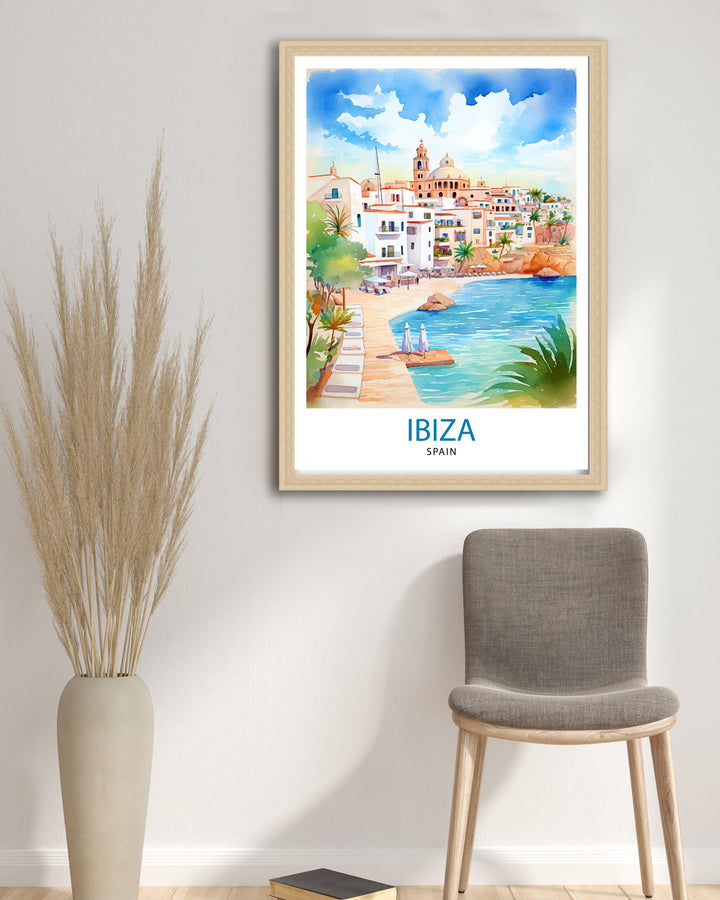 Ibiza Travel Poster Ibiza Wall Art Ibiza Home Decor Ibiza Illustration Travel Poster Gift For Ibiza Lovers Spain Travel Poster