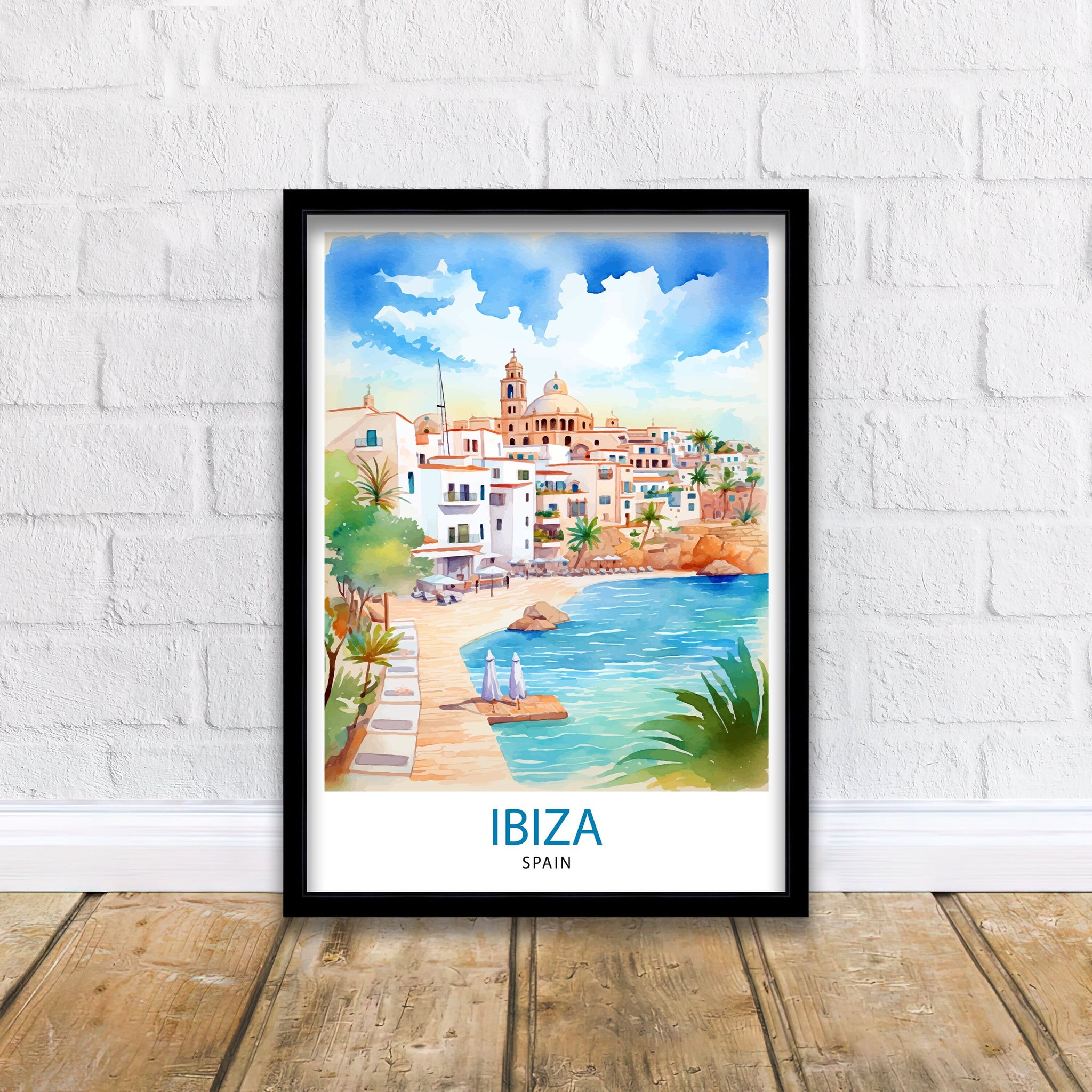 Ibiza Travel Print Ibiza Wall Art Ibiza Home Decor Ibiza Illustration Travel Poster Gift For Ibiza Lovers Spain Travel Print