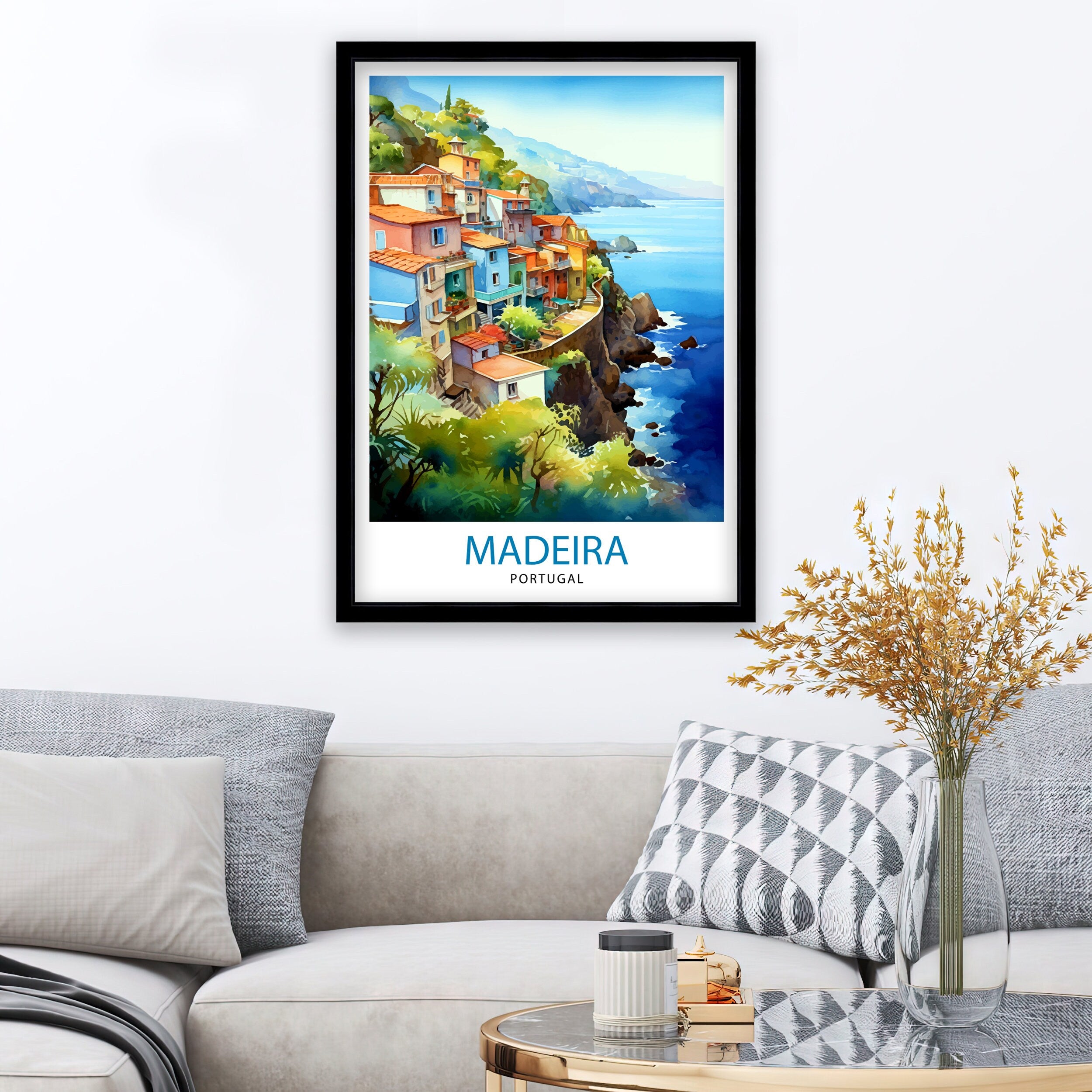 Madeira Portugal Print Madeira Decor Madeira Poster Madeira Art Madeira Wall Art Gift for Madeira Lovers Madeira Home Decor