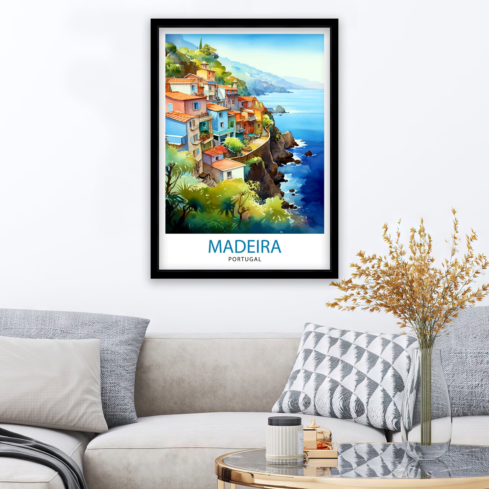 Madeira Portugal Print Madeira Decor Madeira Poster Madeira Art Madeira Wall Art Gift for Madeira Lovers Madeira Home Decor