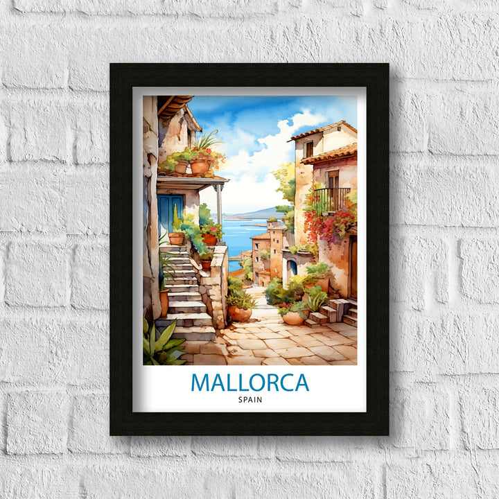 Mallorca Spain Travel Poster Mallorca Wall Art Mallorca Home Decor Spain Illustration Travel Poster Gift for Mallorca Lover Spain Travel