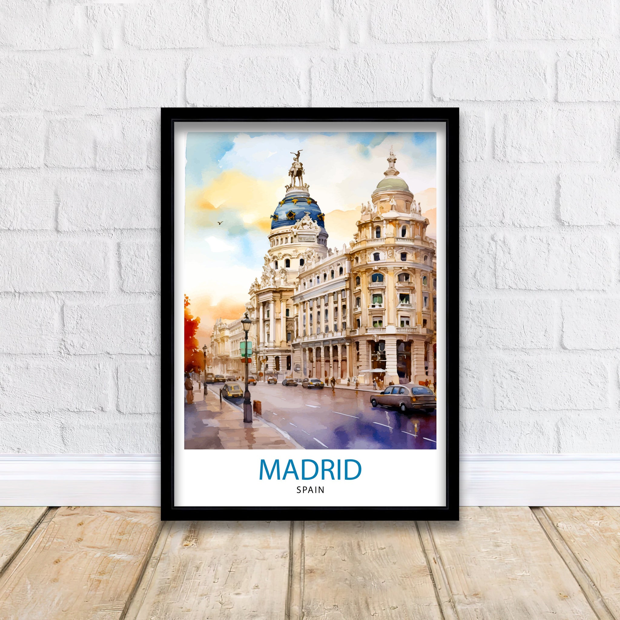 Madrid Spain Travel Print Madrid Wall Decor Madrid Poster Spain Travel Prints Madrid Art Print Madrid Illustration Madrid Wall Art Spain