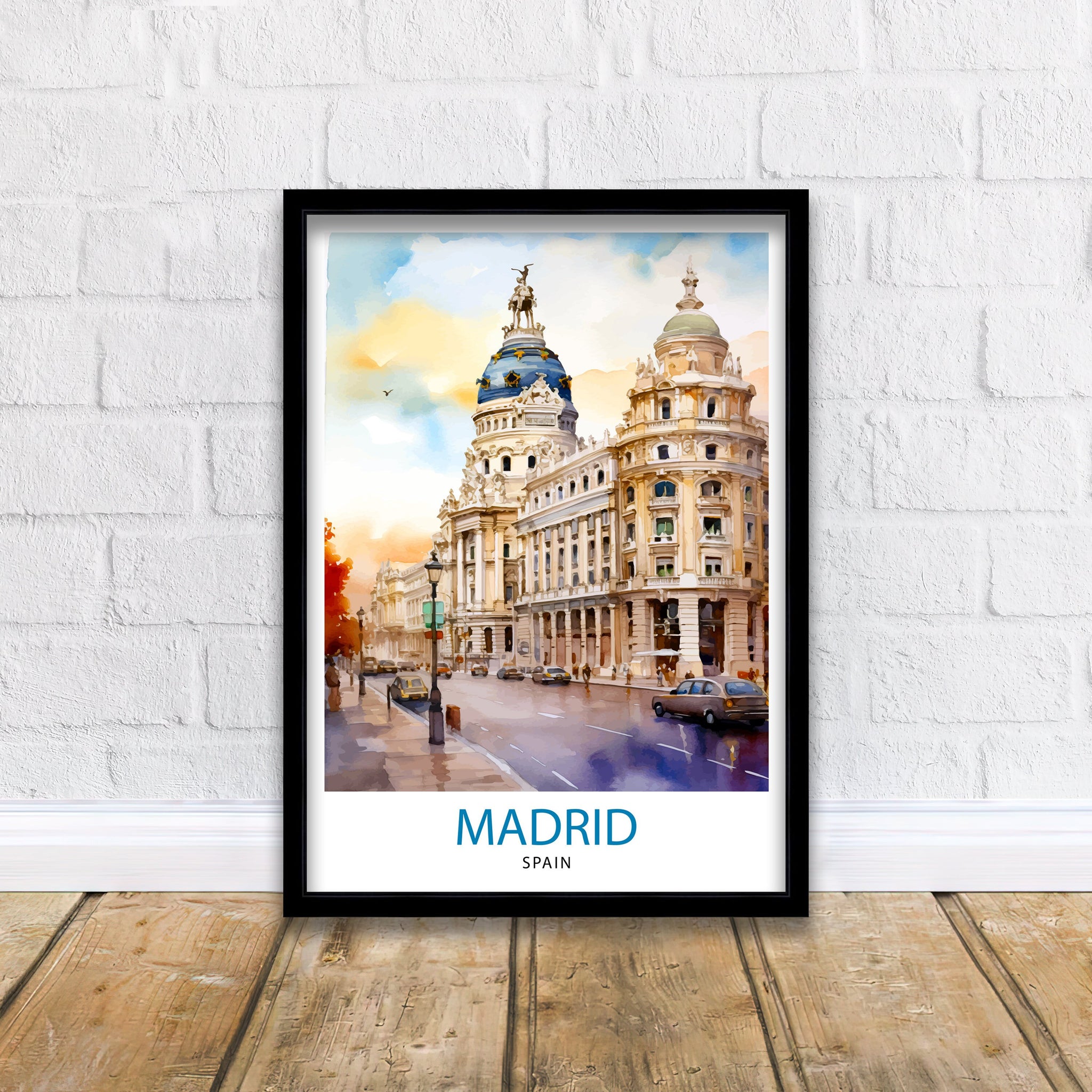 Madrid Spain Travel Print Madrid Wall Decor Madrid Poster Spain Travel Prints Madrid Art Print Madrid Illustration Madrid Wall Art Spain