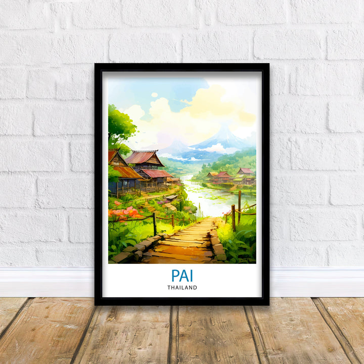 Pai Thailand Travel Poster Pai