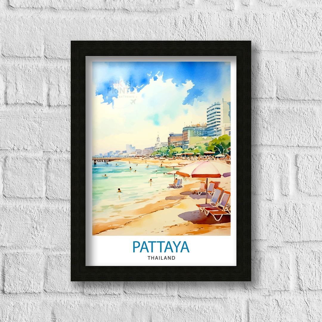 Pattaya Thailand Travel Poster Pattaya