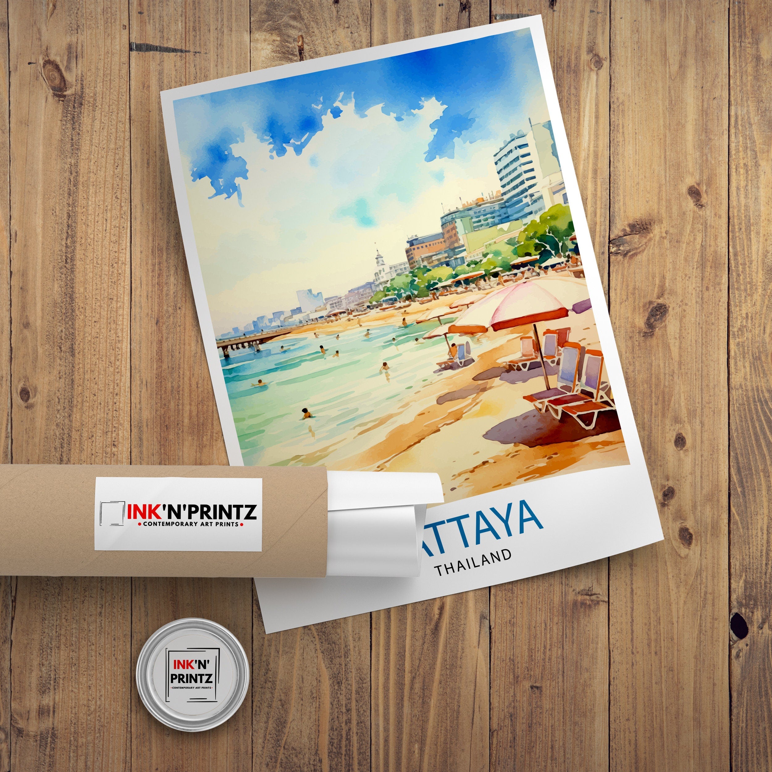 Pattaya Thailand Travel Print Pattaya Wall Decor Pattaya Poster Thailand Travel Prints Pattaya Art Print Pattaya Illustration Pattaya Wall