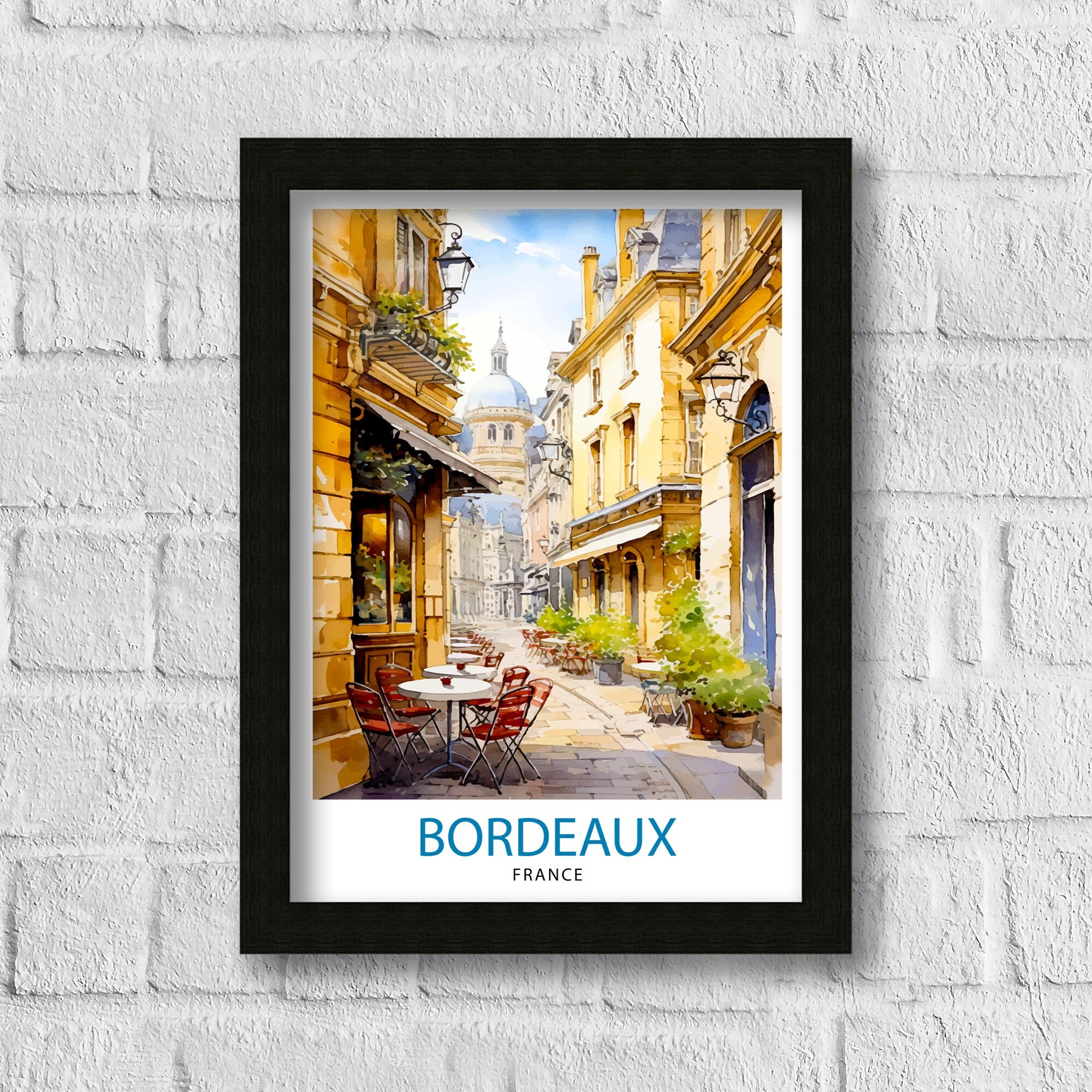 Bordeaux France Travel Print Bordeaux Wall Decor Bordeaux Poster France Travel Prints Bordeaux Art Print Bordeaux Illustration Bordeaux
