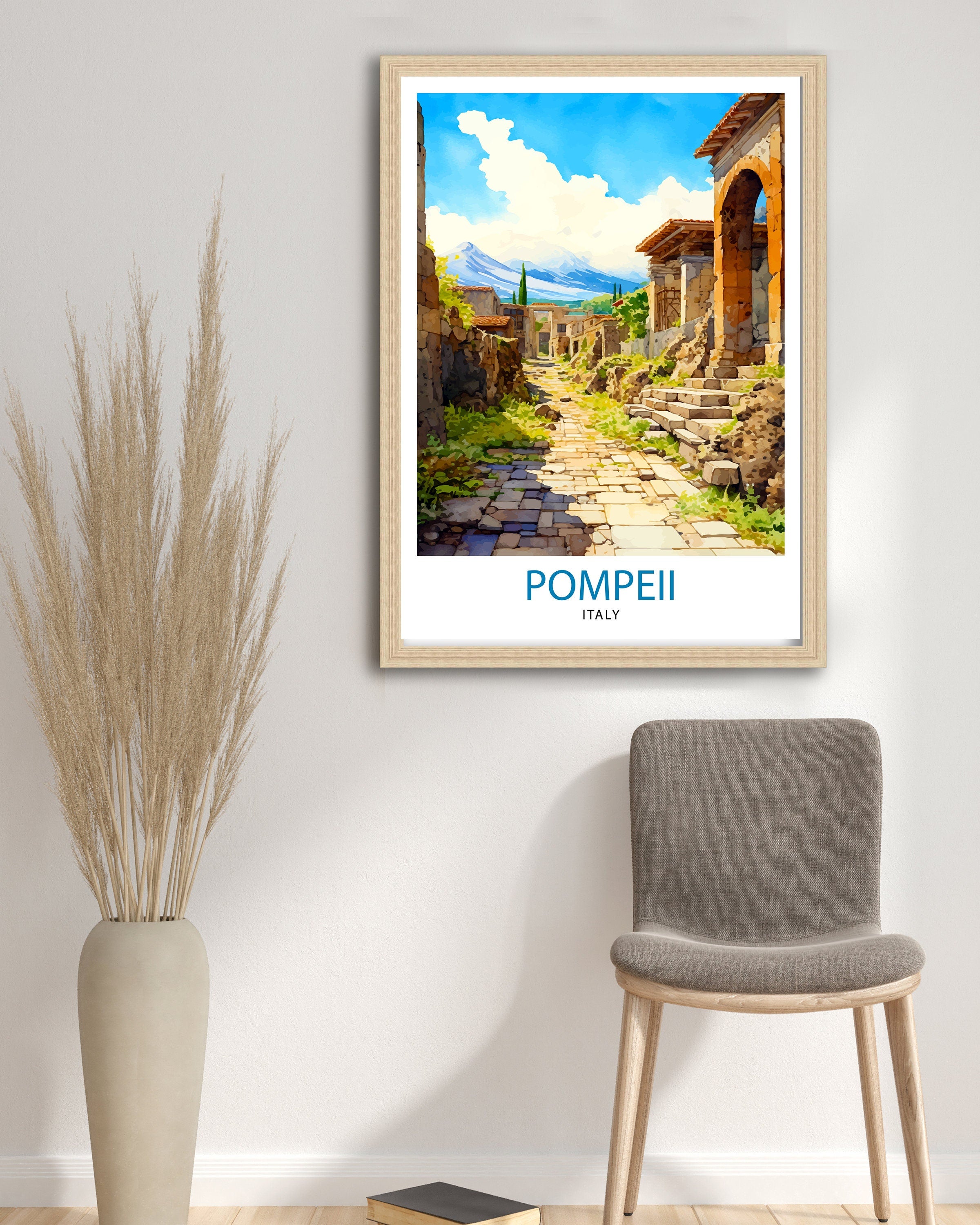 Pompeii Italy Travel Print Pompeii Wall Decor Pompeii Poster Italy Travel Prints Pompeii Art Print Pompeii Illustration Pompeii Wall Art
