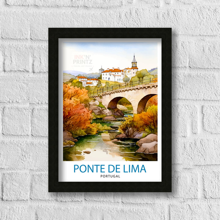 Ponte de Lima Portugal Travel Poster Ponte de Lima