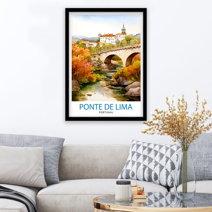 Ponte de Lima Portugal Travel Poster Ponte de Lima