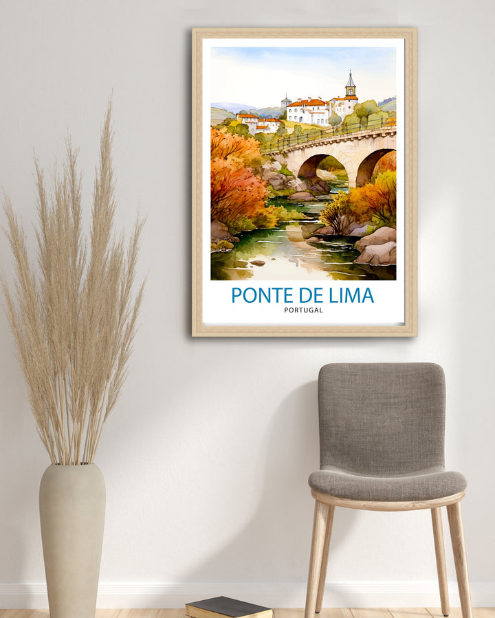 Ponte de Lima Portugal Travel Poster Ponte de Lima