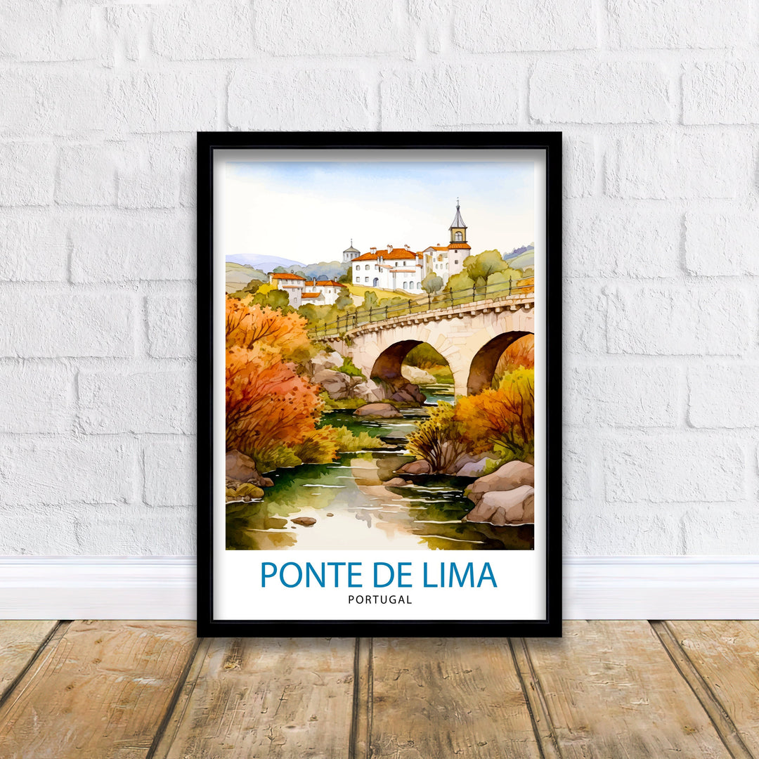 Ponte de Lima Portugal Travel Poster Ponte de Lima