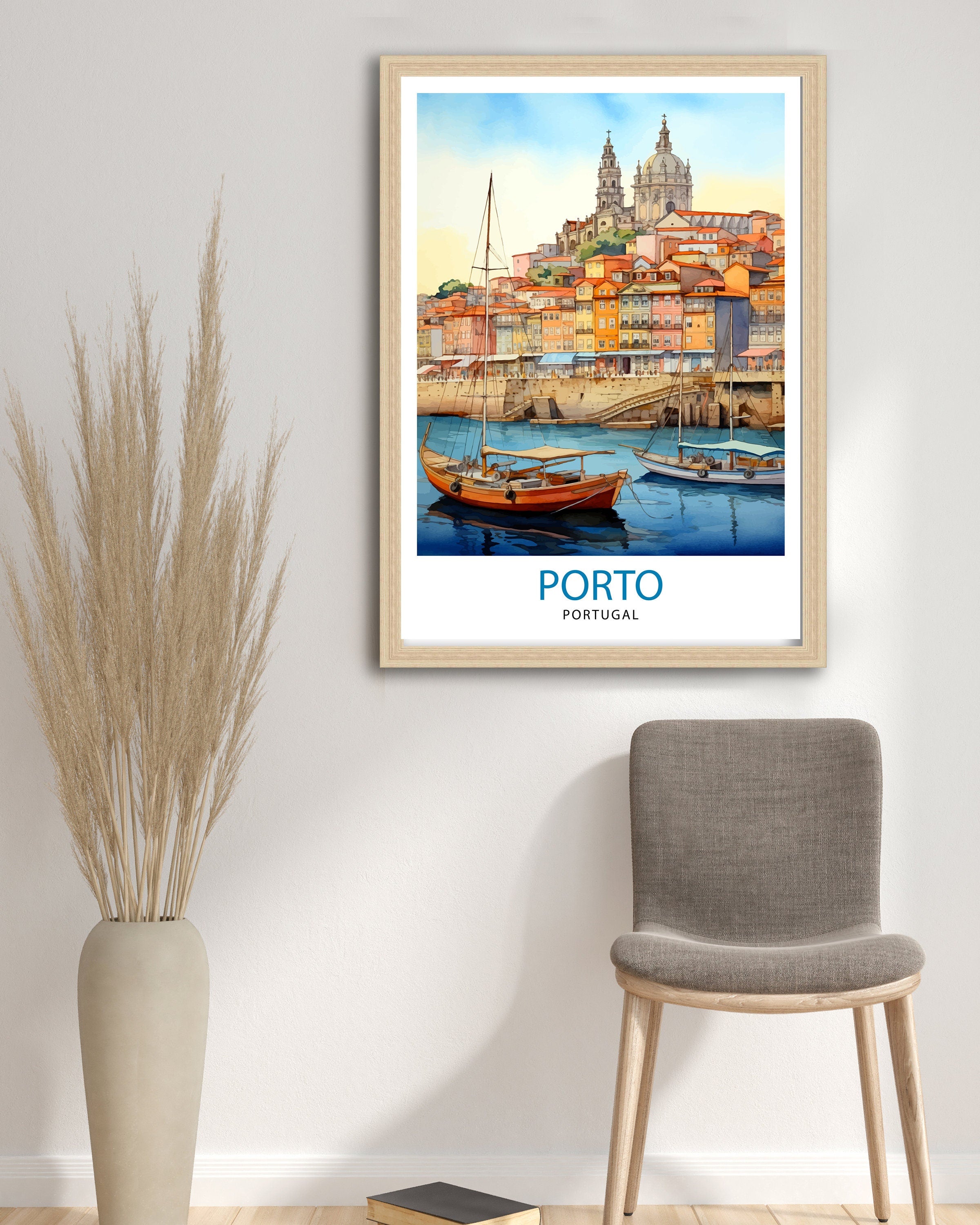 Porto Portugal Travel Print Porto Wall Decor Porto Poster Portugal Travel Prints Porto Art Print Porto Illustration Porto Wall Art