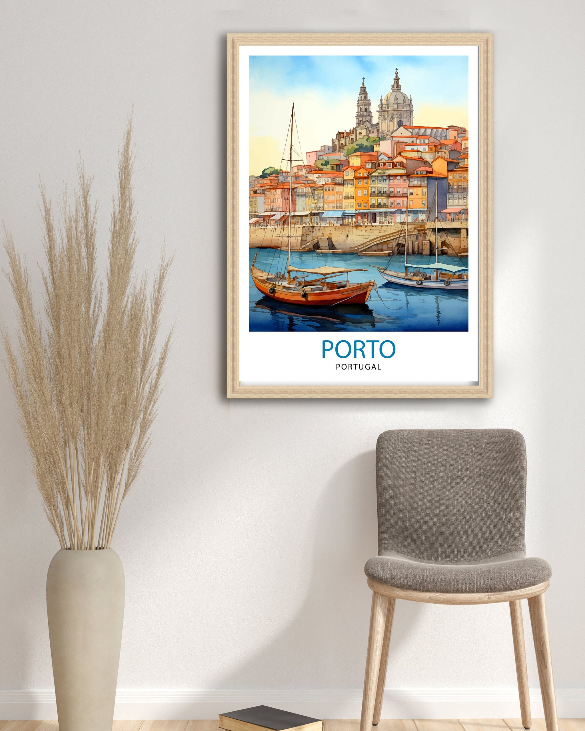 Porto Portugal Travel Print Porto Wall Decor Porto Poster Portugal Travel Prints Porto Art Print Porto Illustration Porto Wall Art