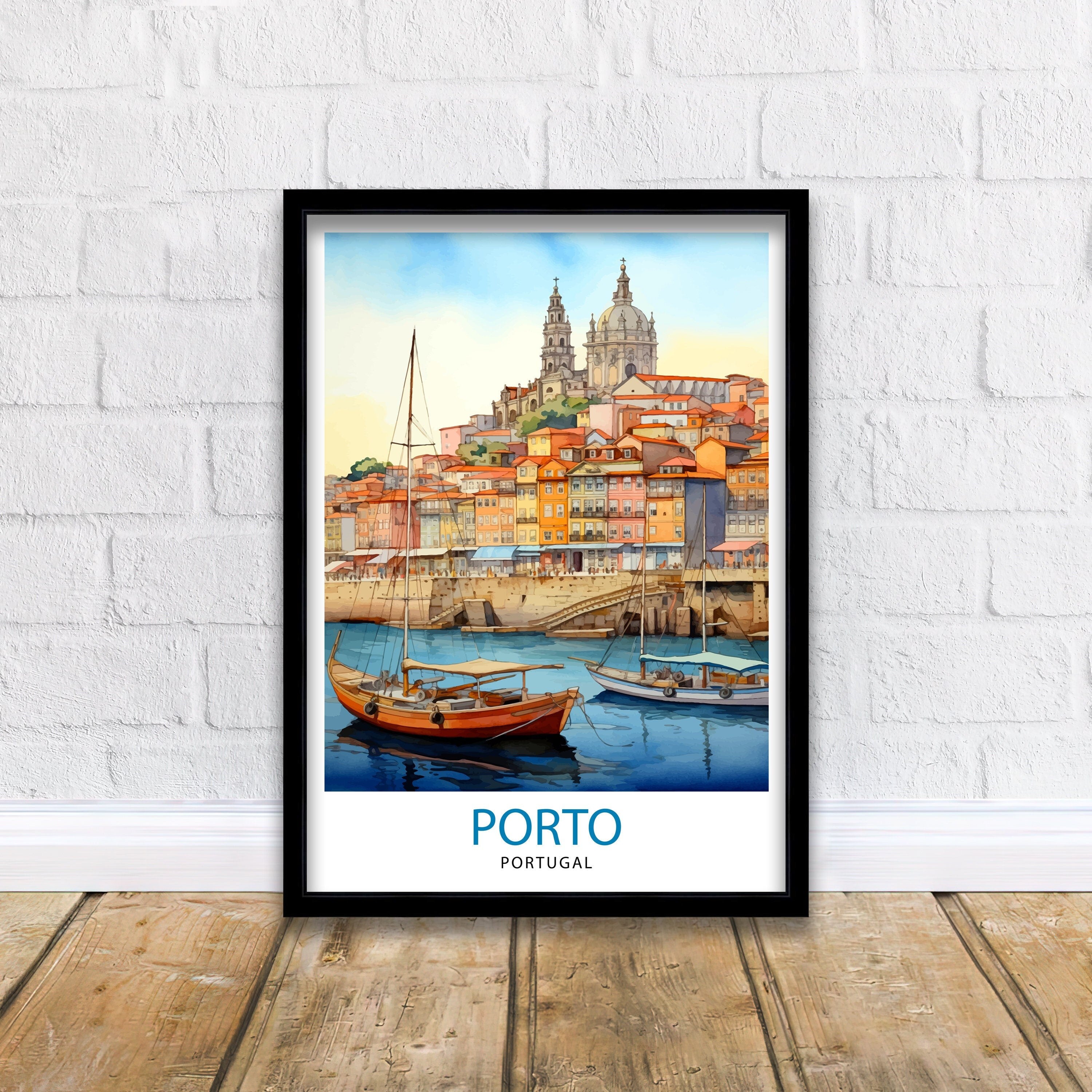 Porto Portugal Travel Print Porto Wall Decor Porto Poster Portugal Travel Prints Porto Art Print Porto Illustration Porto Wall Art